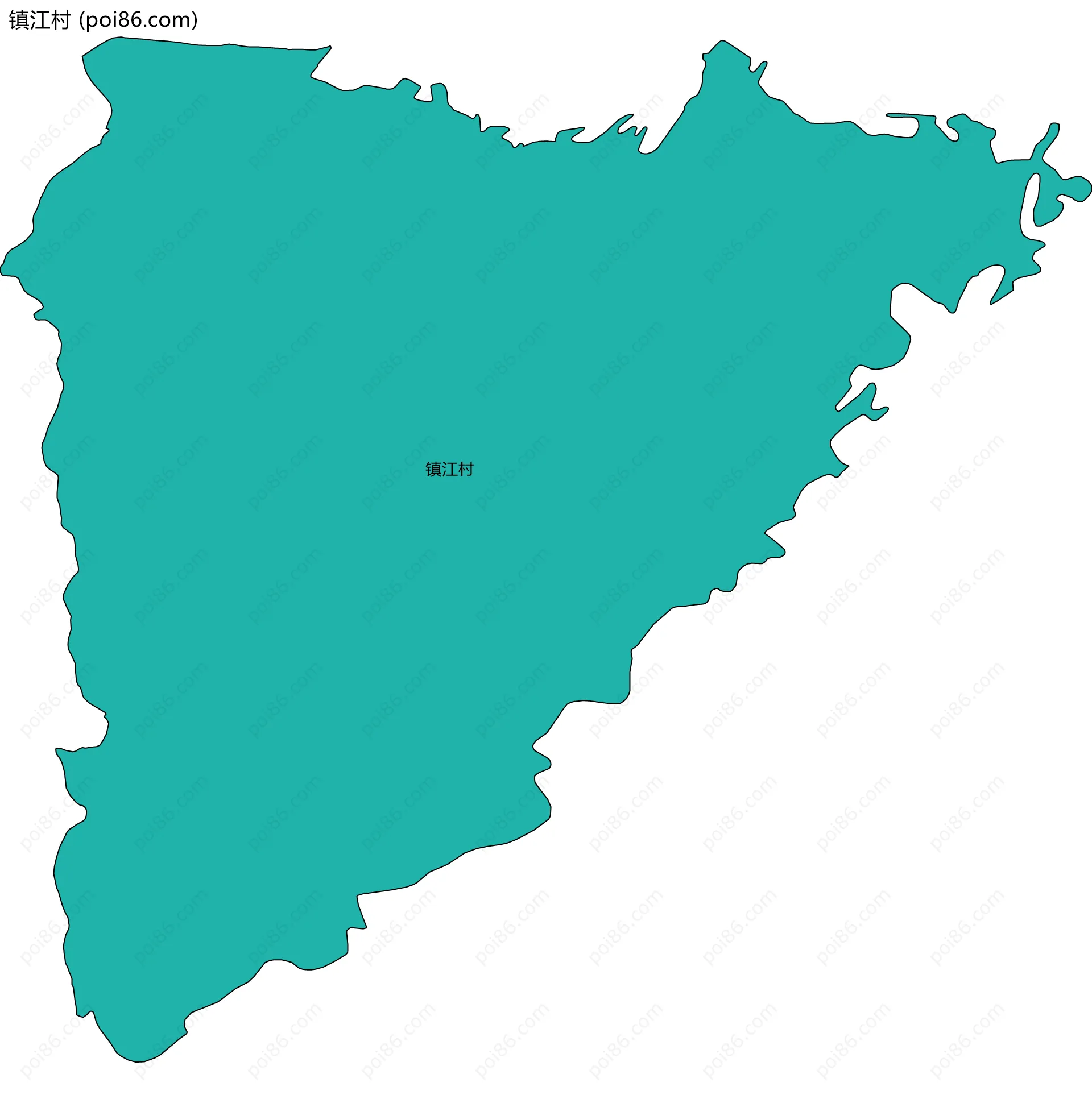 镇江村边界地图