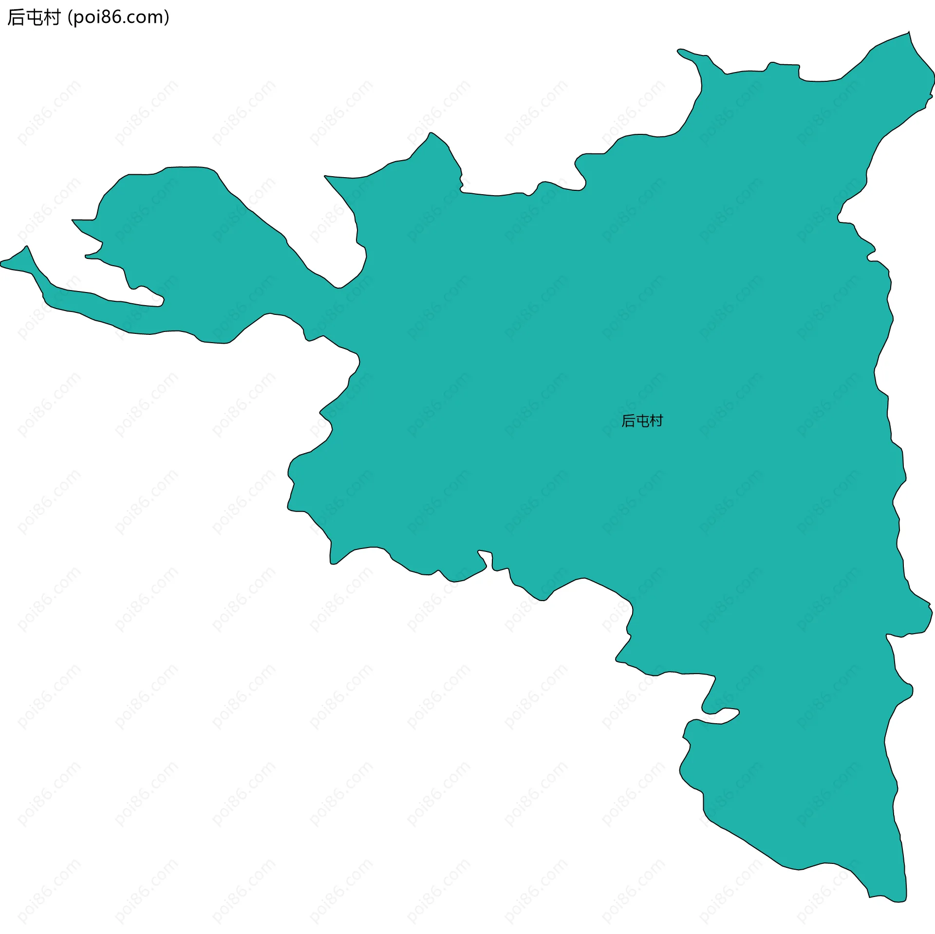 后屯村边界地图