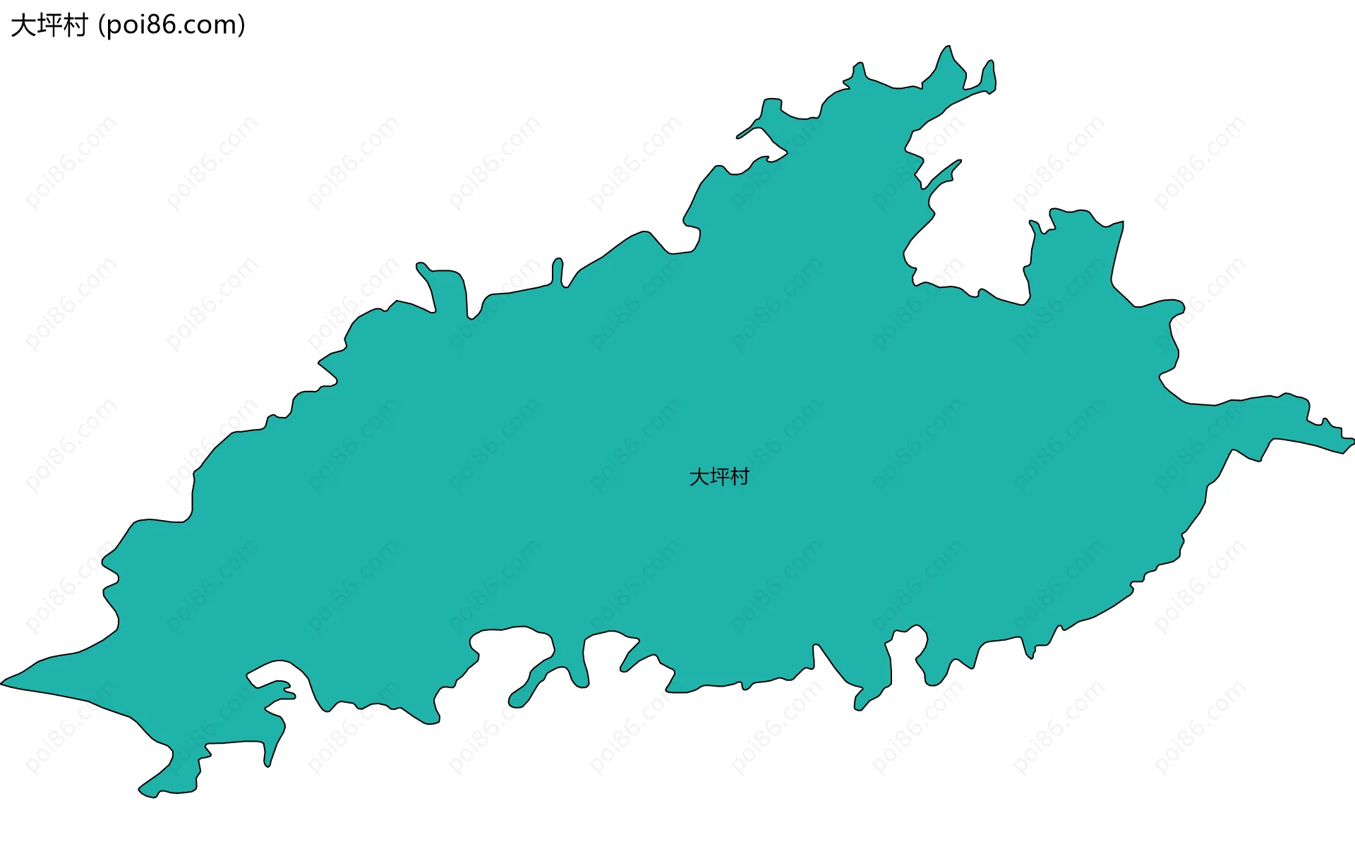 大坪村边界地图