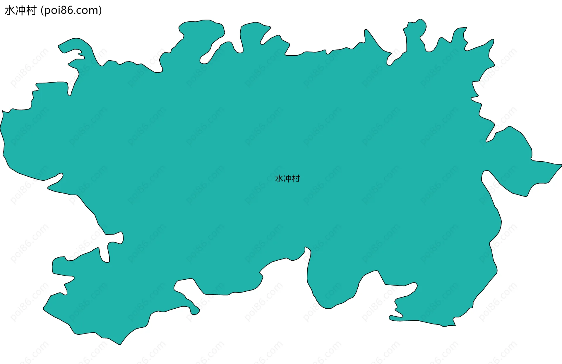 水冲村边界地图