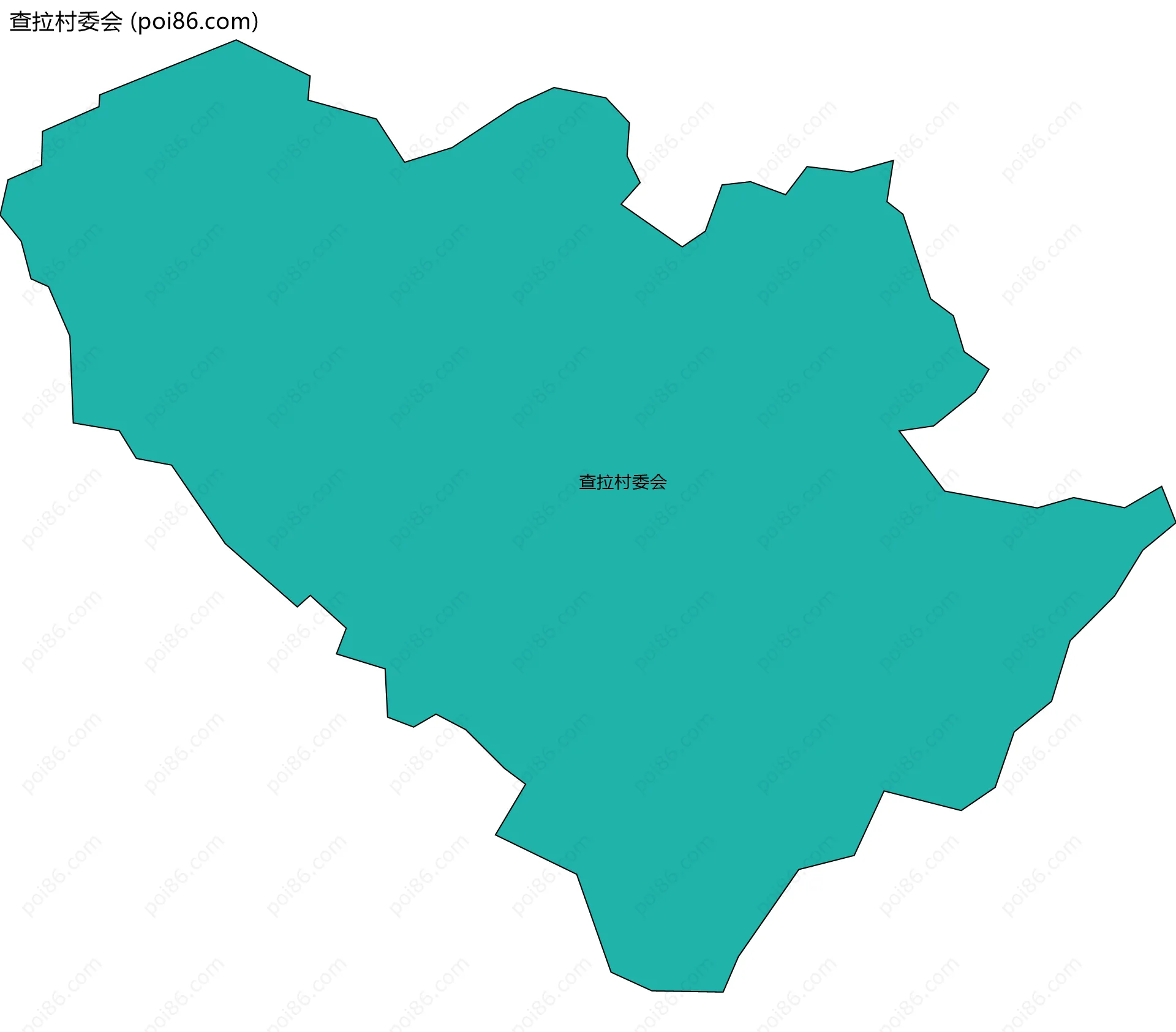 查拉村委会边界地图