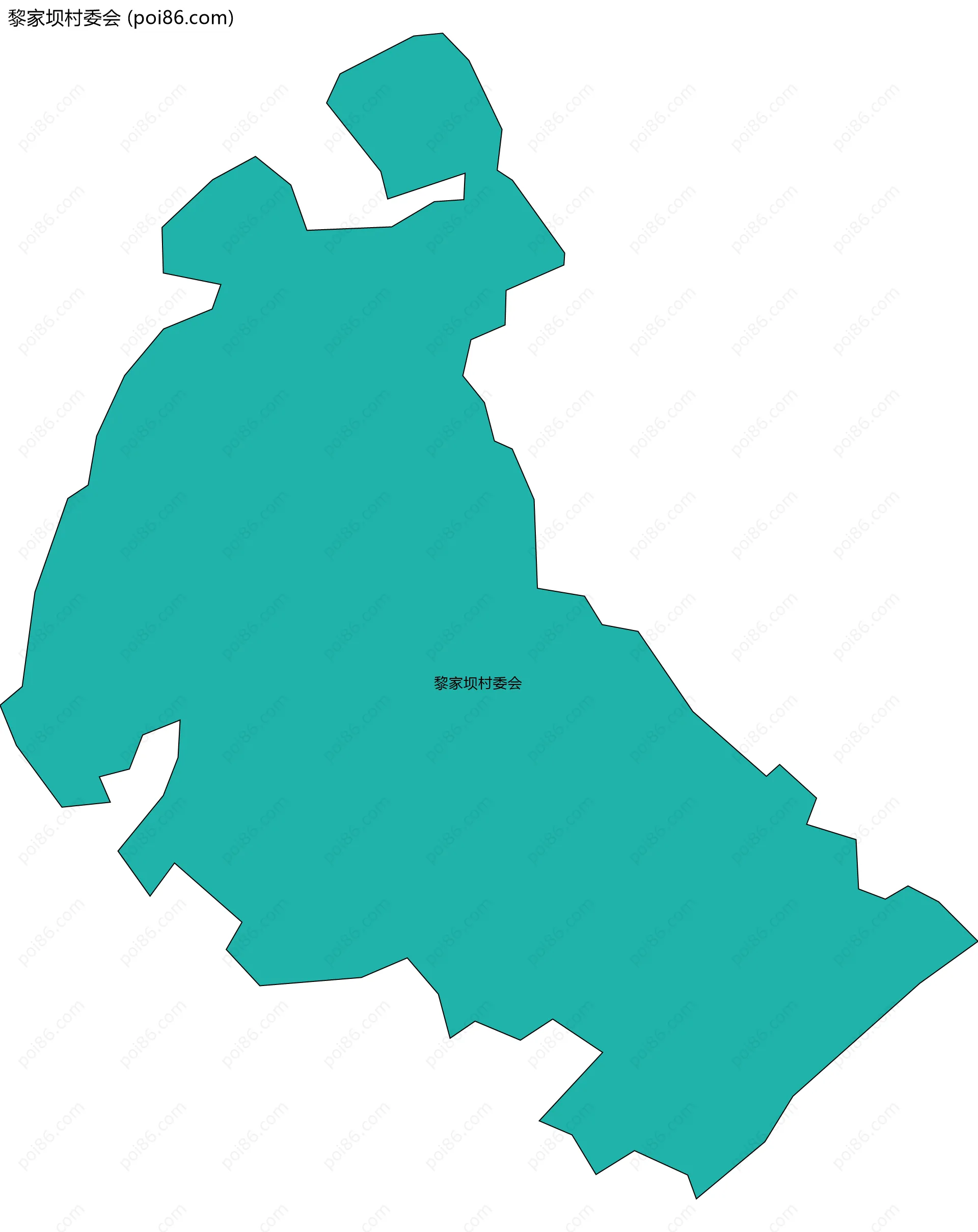 黎家坝村委会边界地图