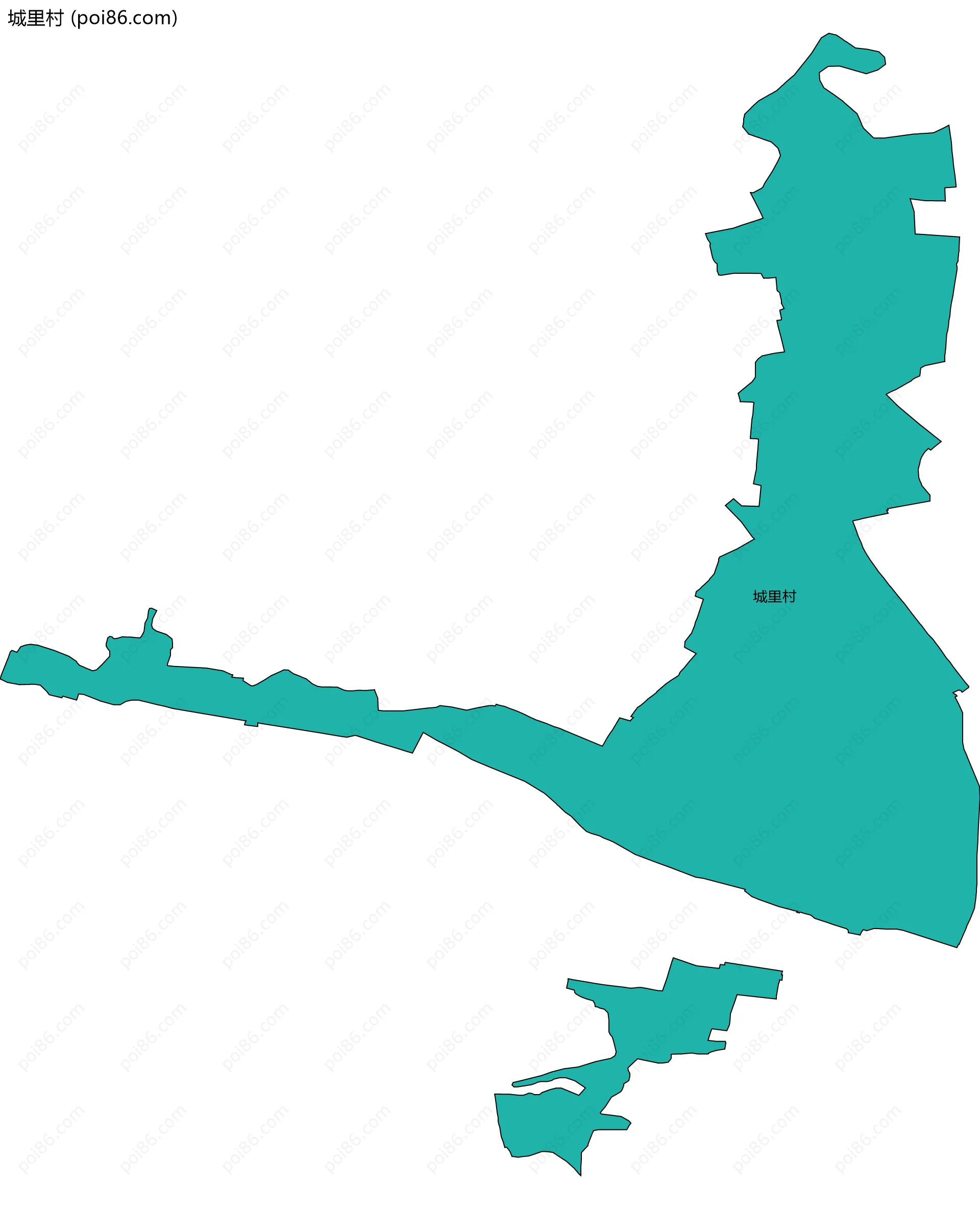 城里村边界地图
