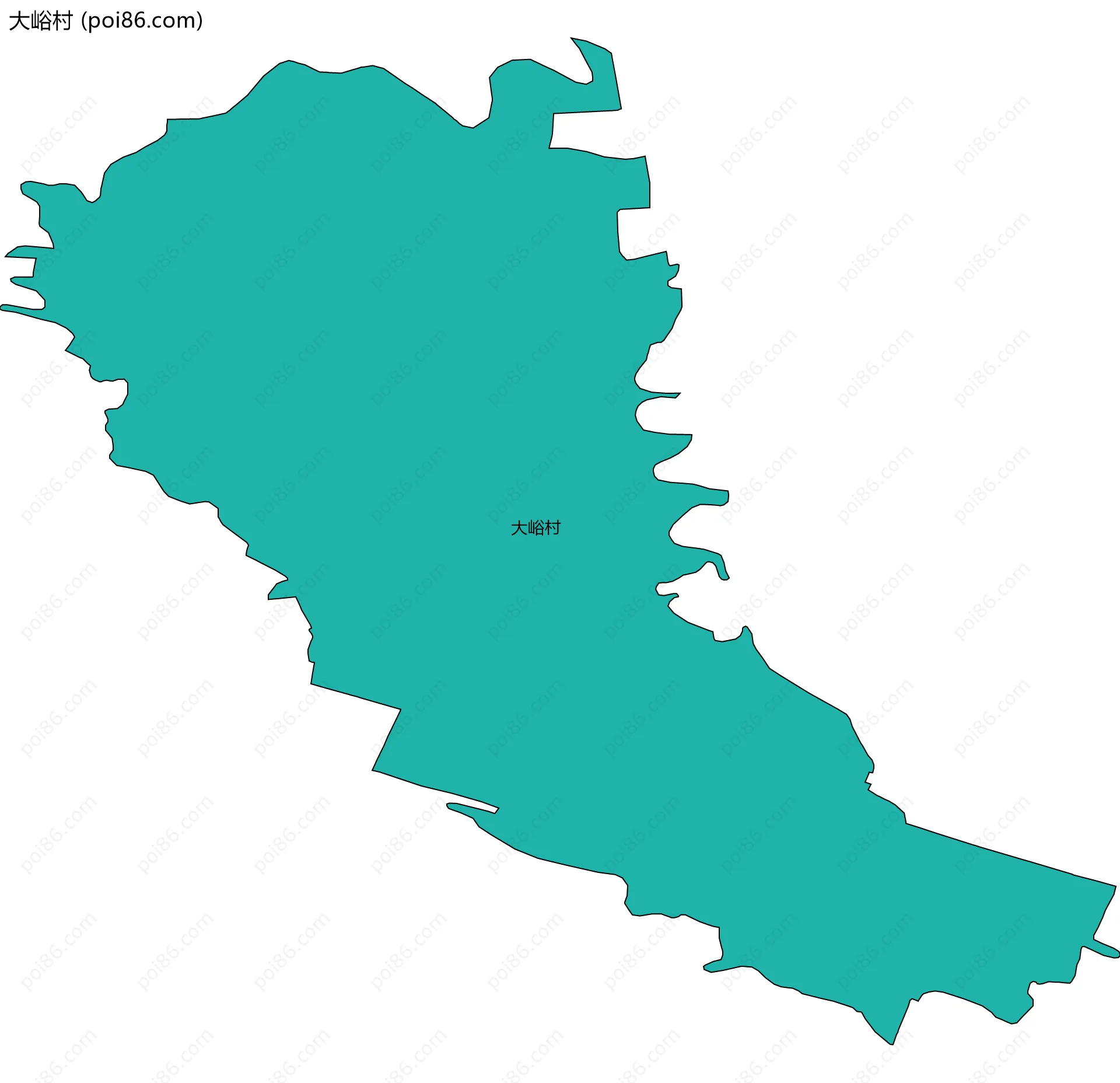 大峪村边界地图