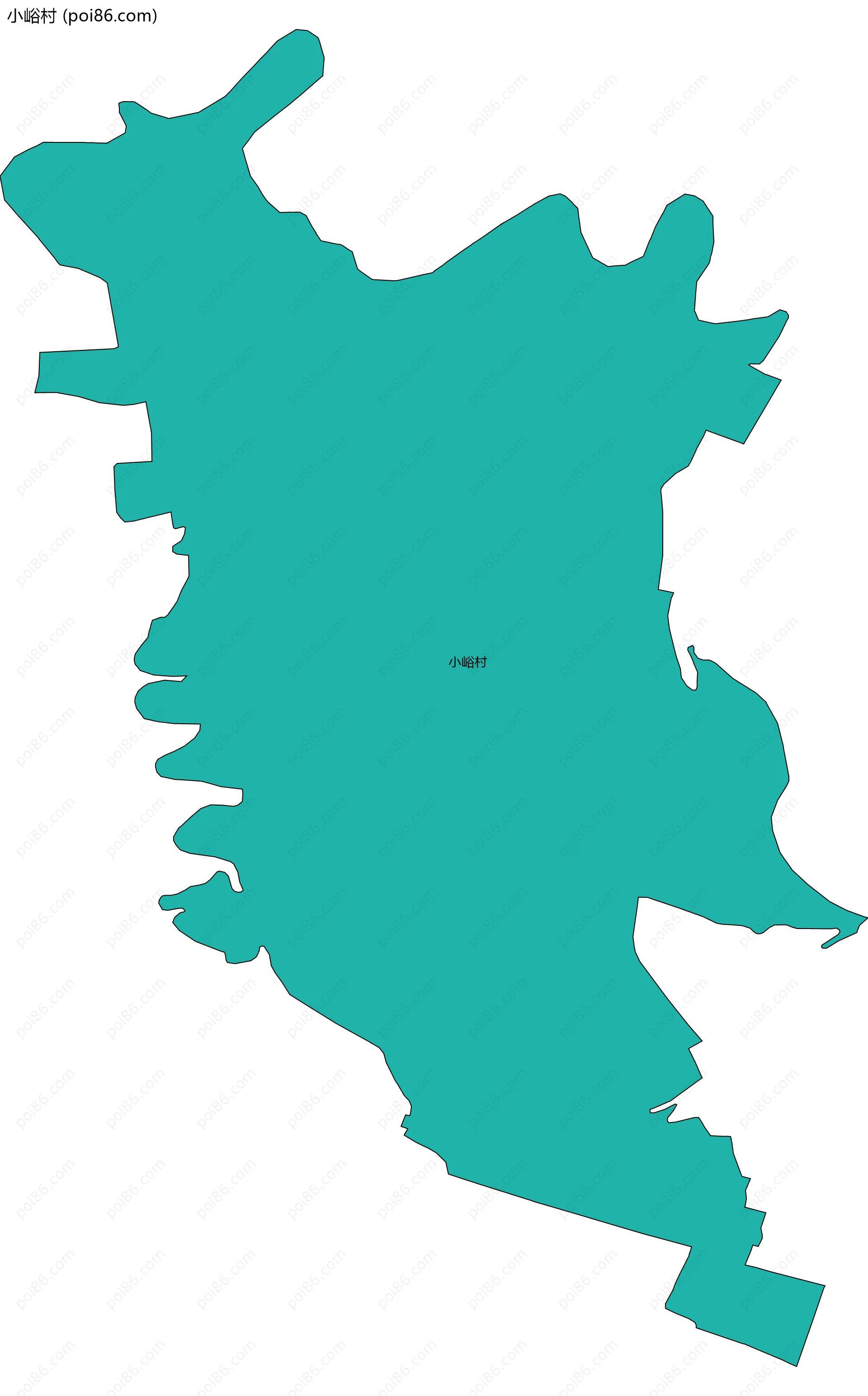 小峪村边界地图