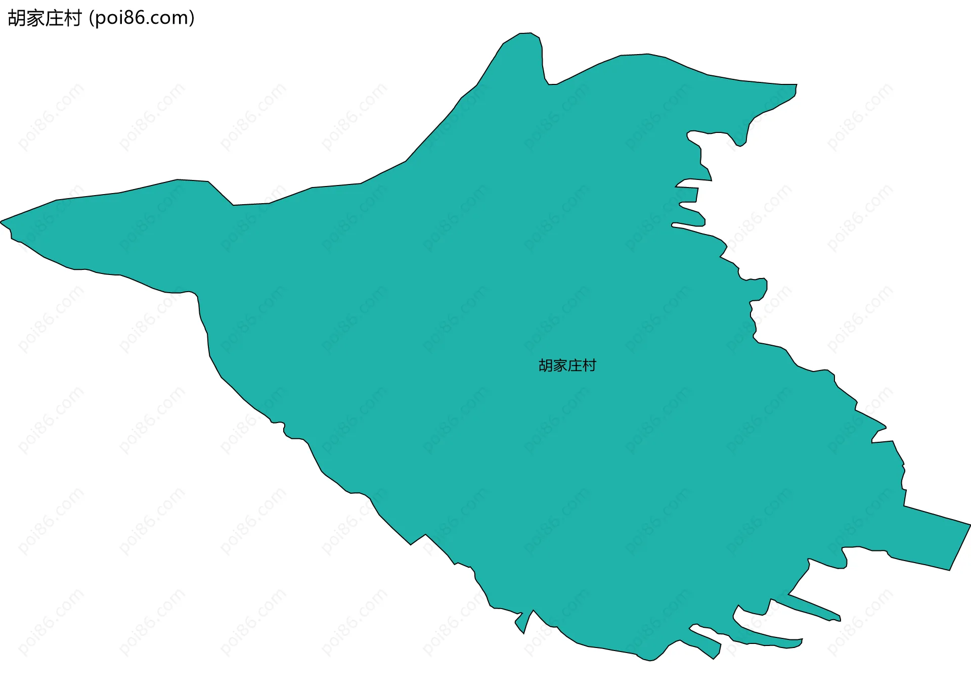 胡家庄村边界地图