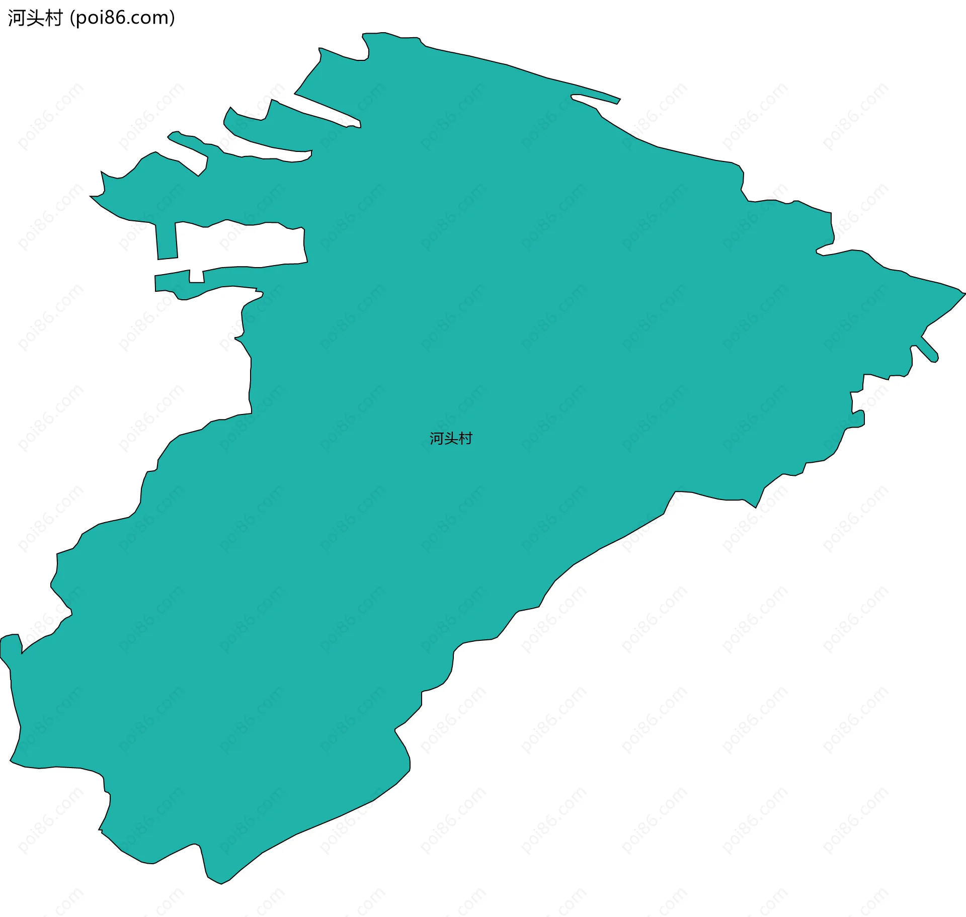 河头村边界地图
