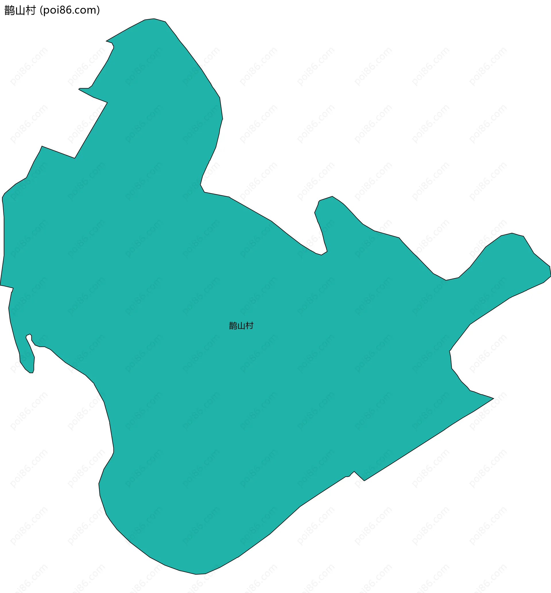 鹊山村边界地图