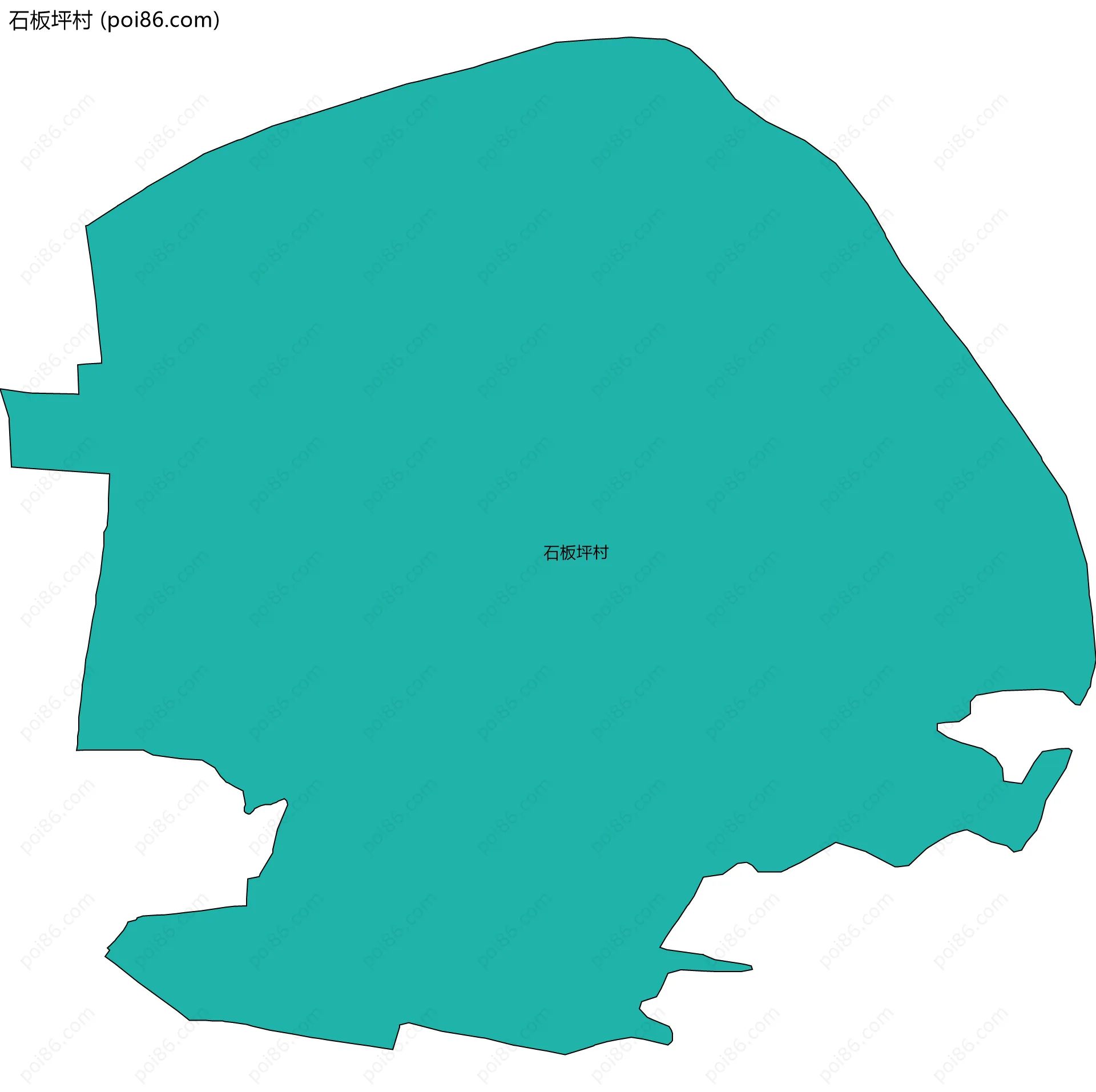 石板坪村边界地图