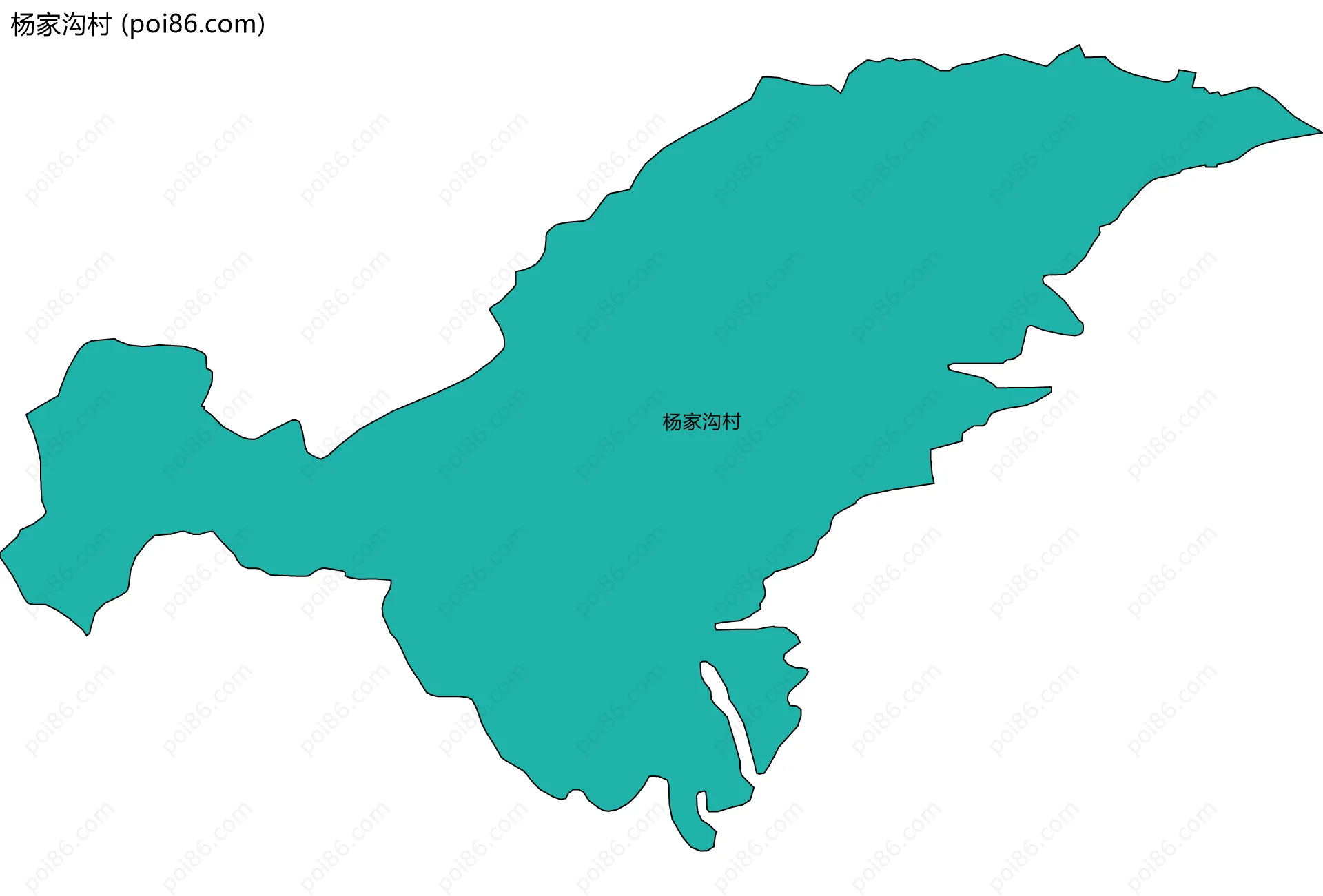 杨家沟村边界地图