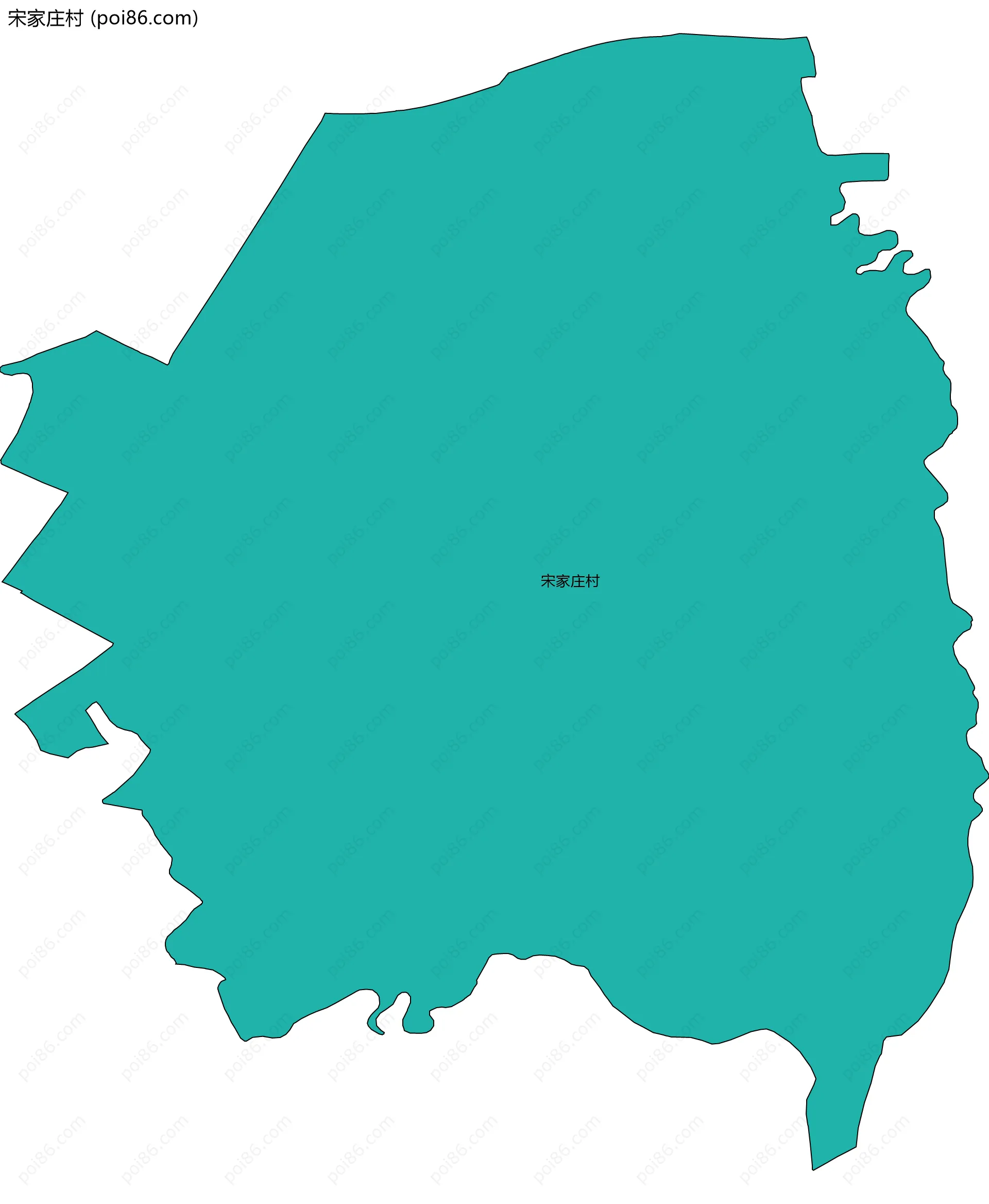 宋家庄村边界地图