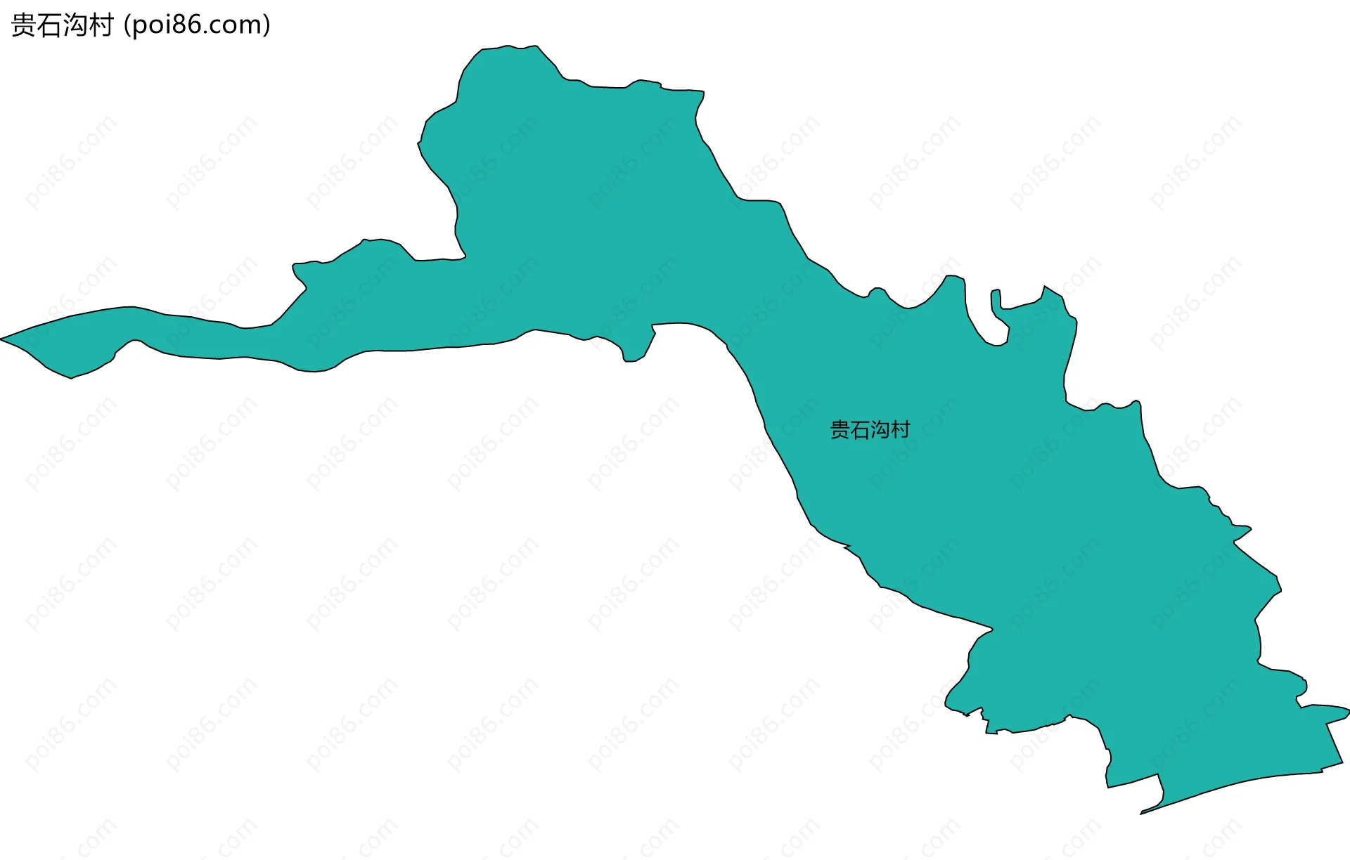 贵石沟村边界地图