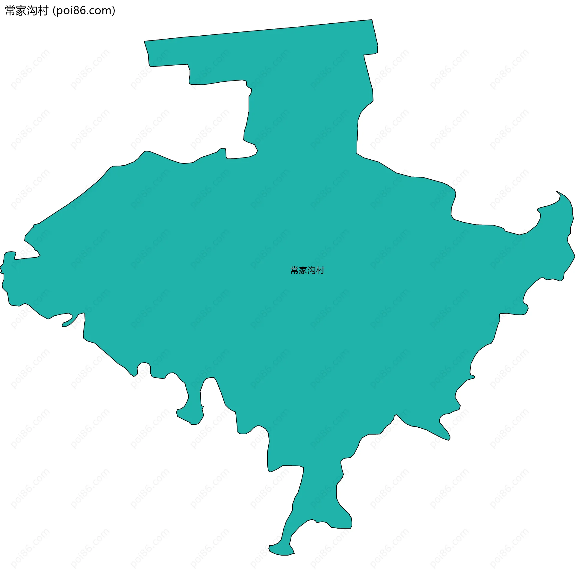 常家沟村边界地图