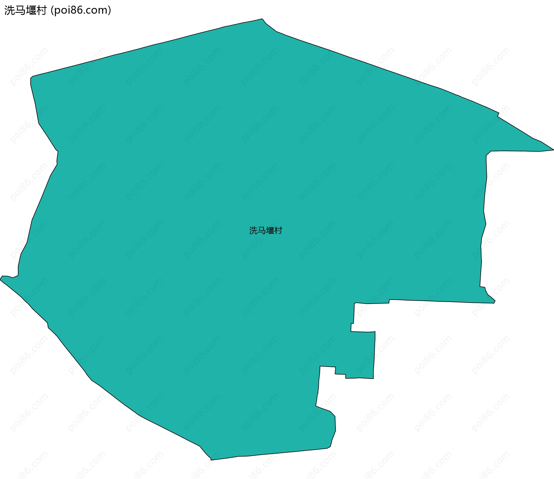 洗马堰村边界地图