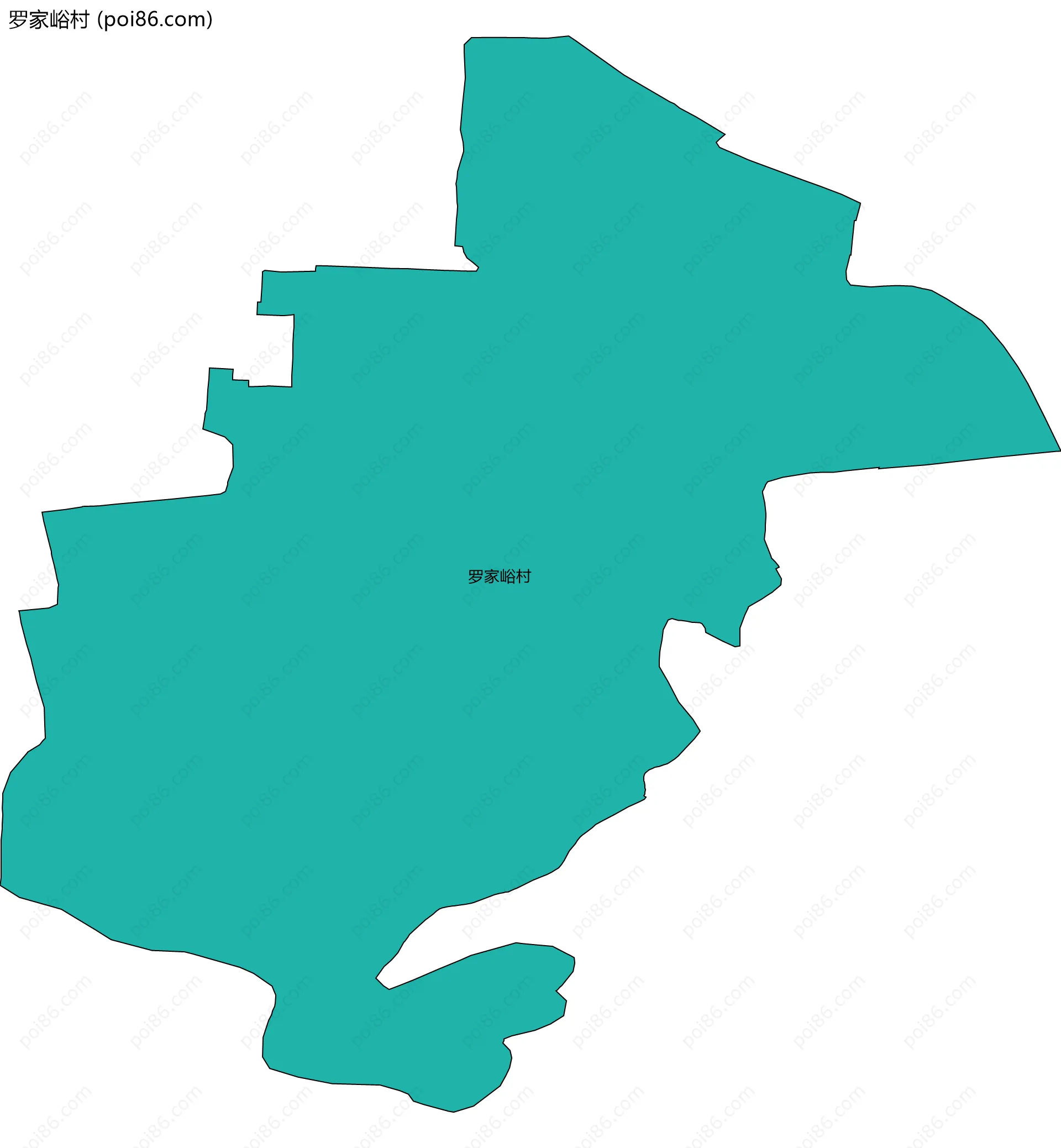 罗家峪村边界地图