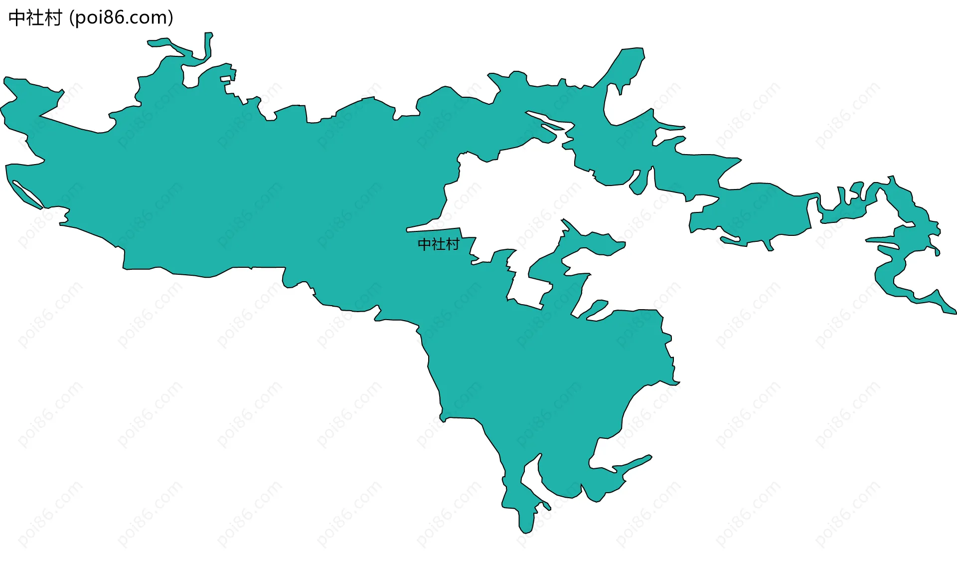 中社村边界地图