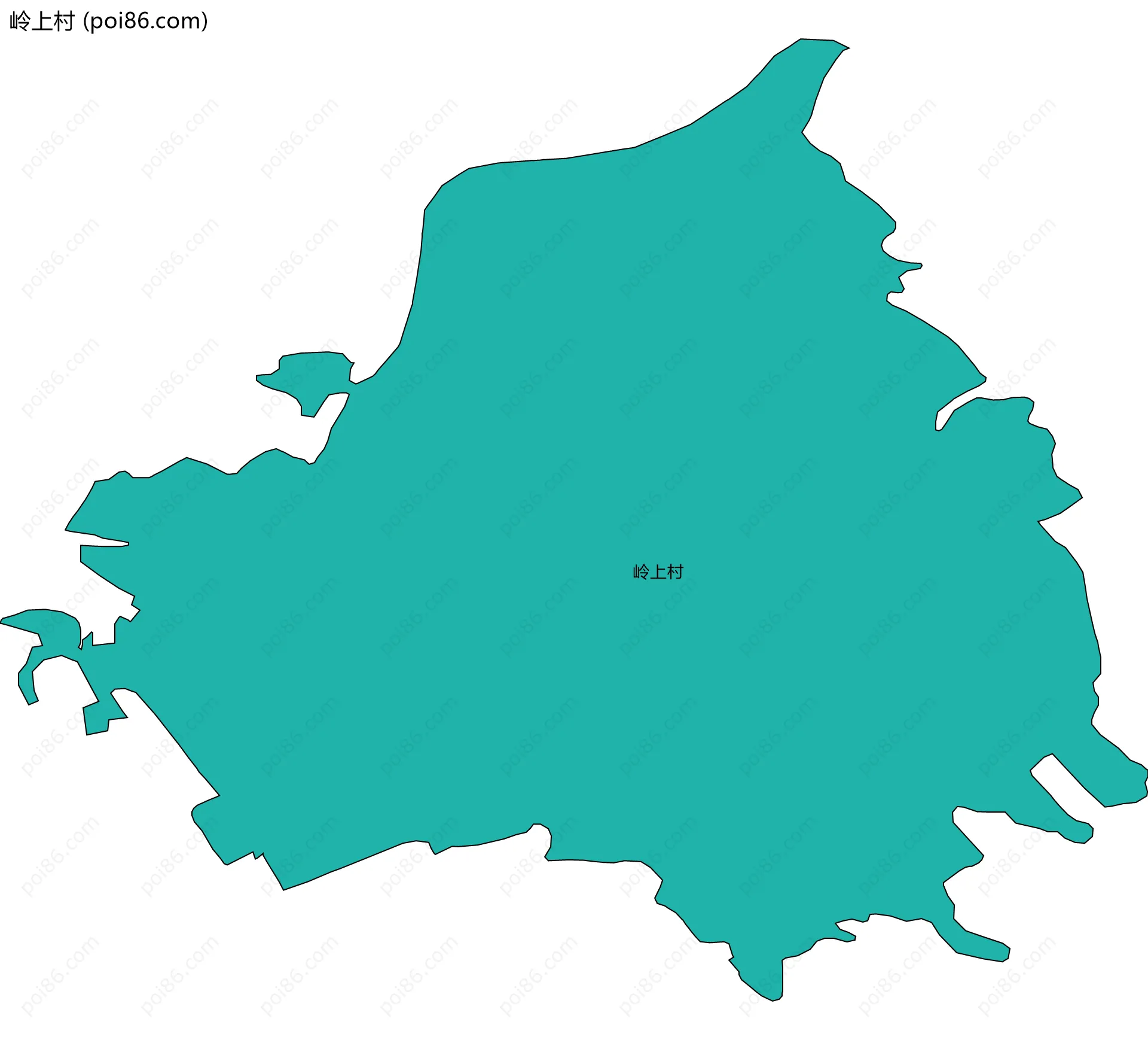 岭上村边界地图