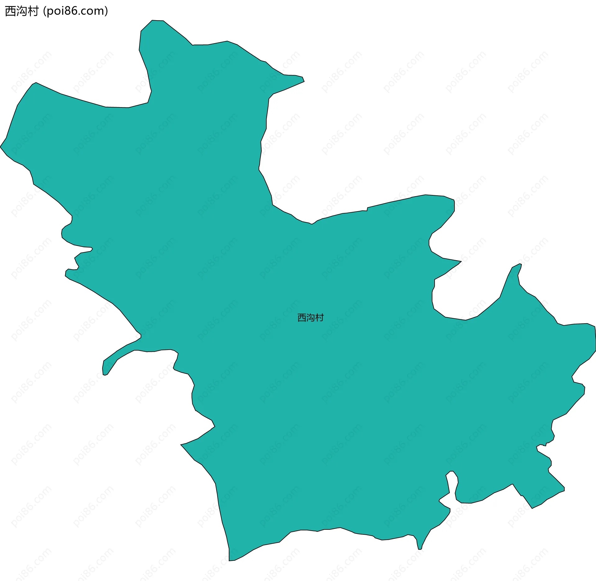 西沟村边界地图