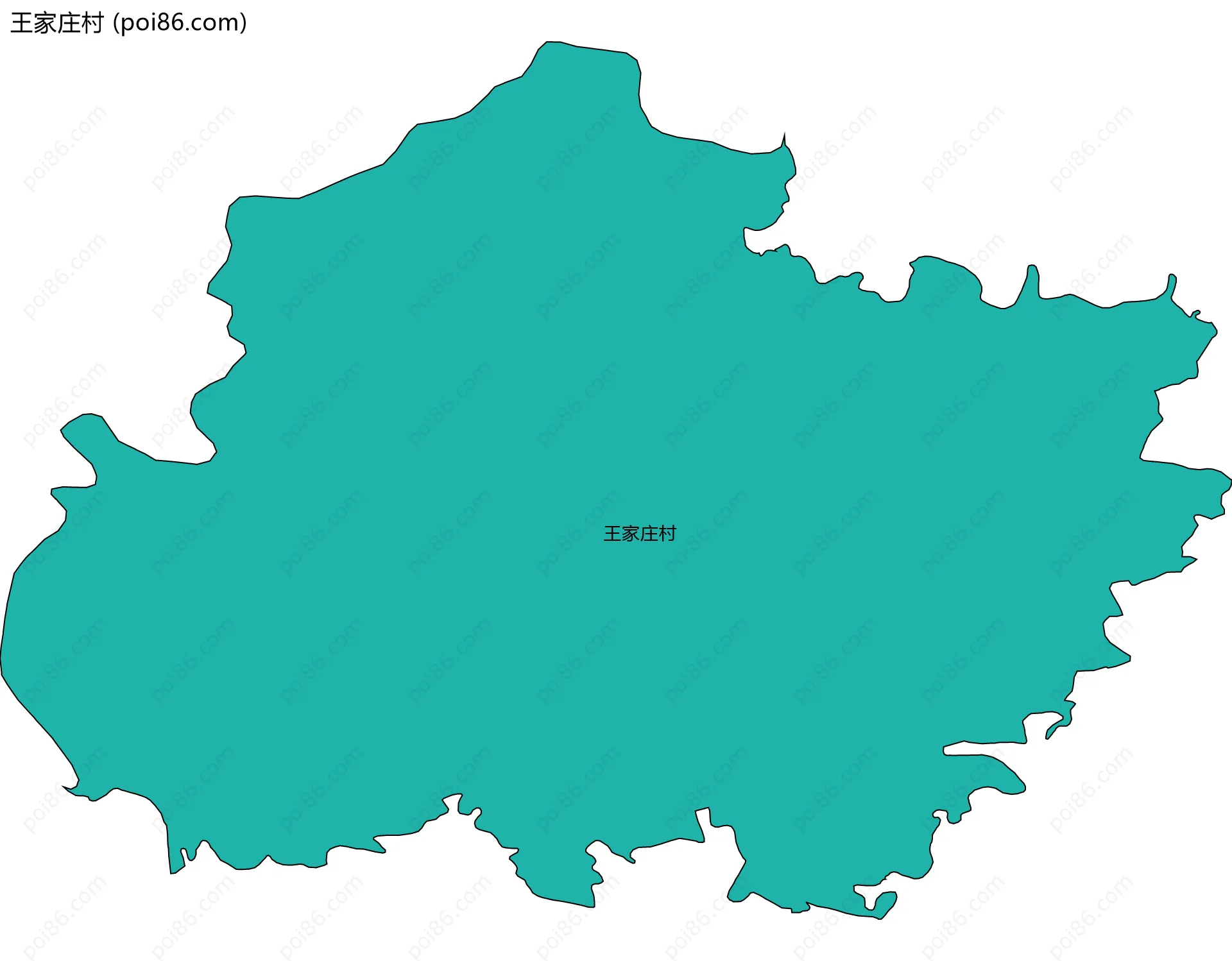 王家庄村边界地图