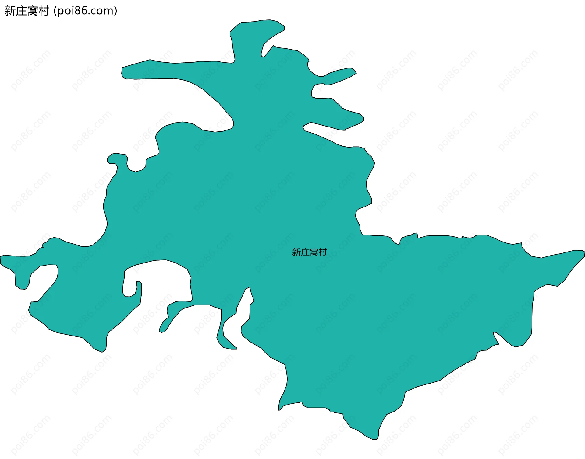 新庄窝村边界地图