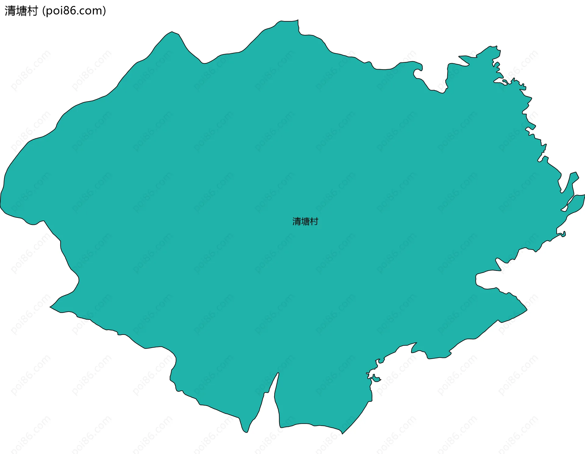 清塘村边界地图