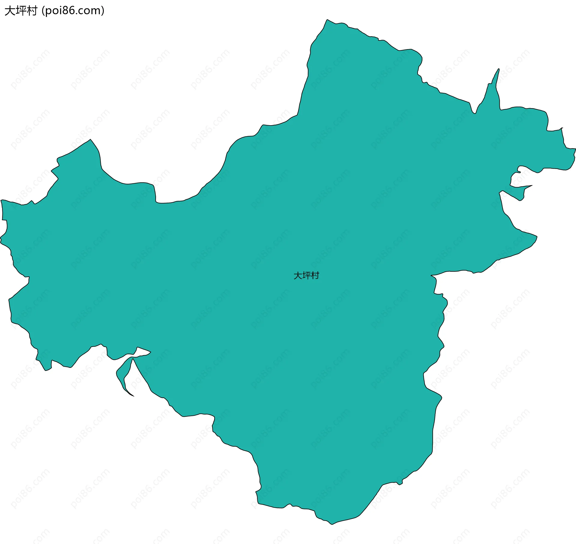 大坪村边界地图