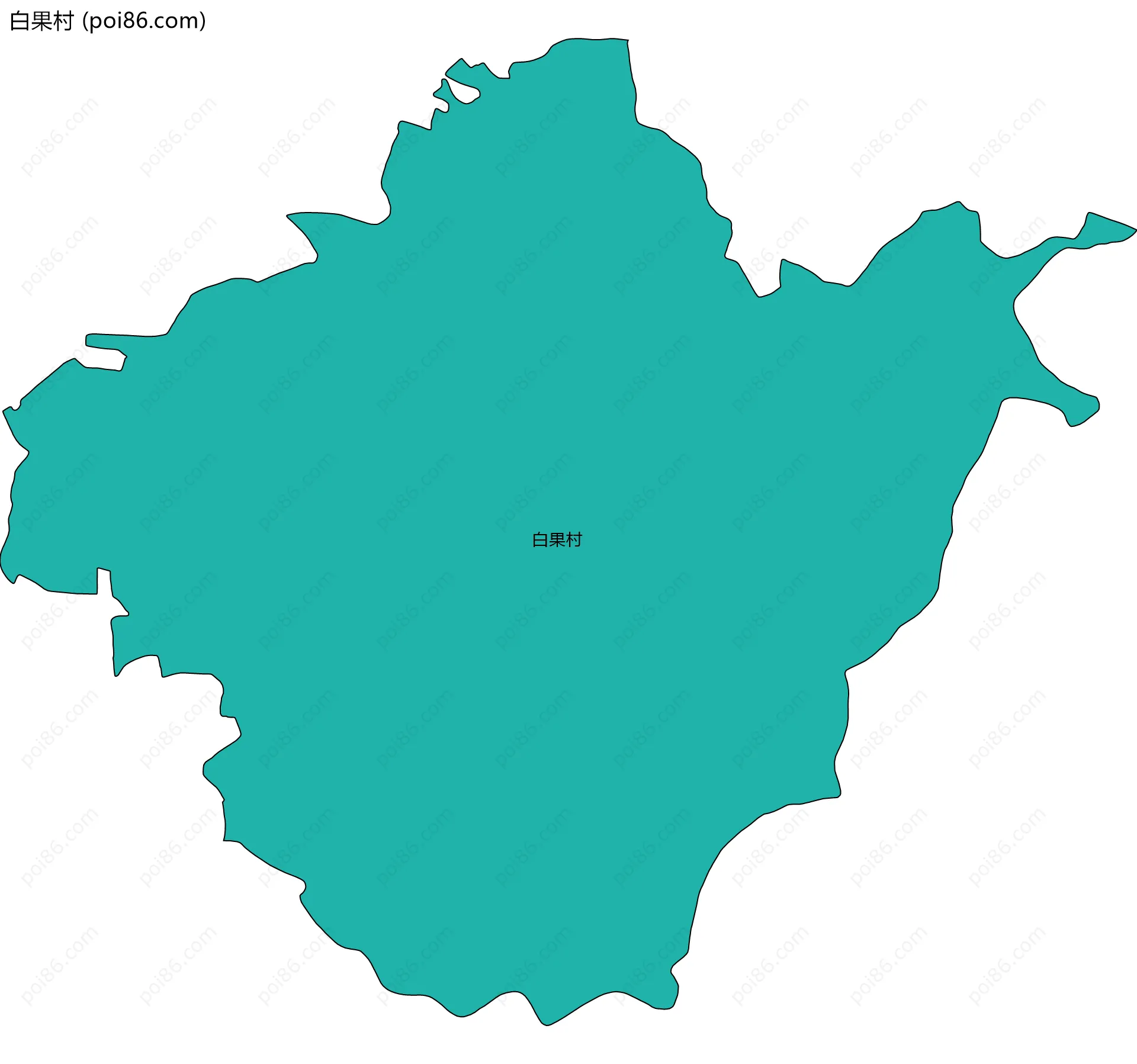 白果村边界地图