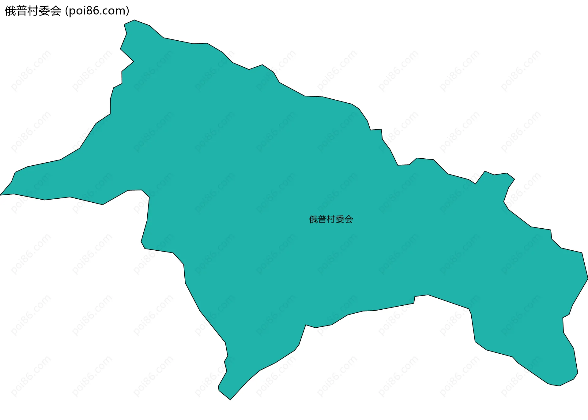 俄普村委会边界地图