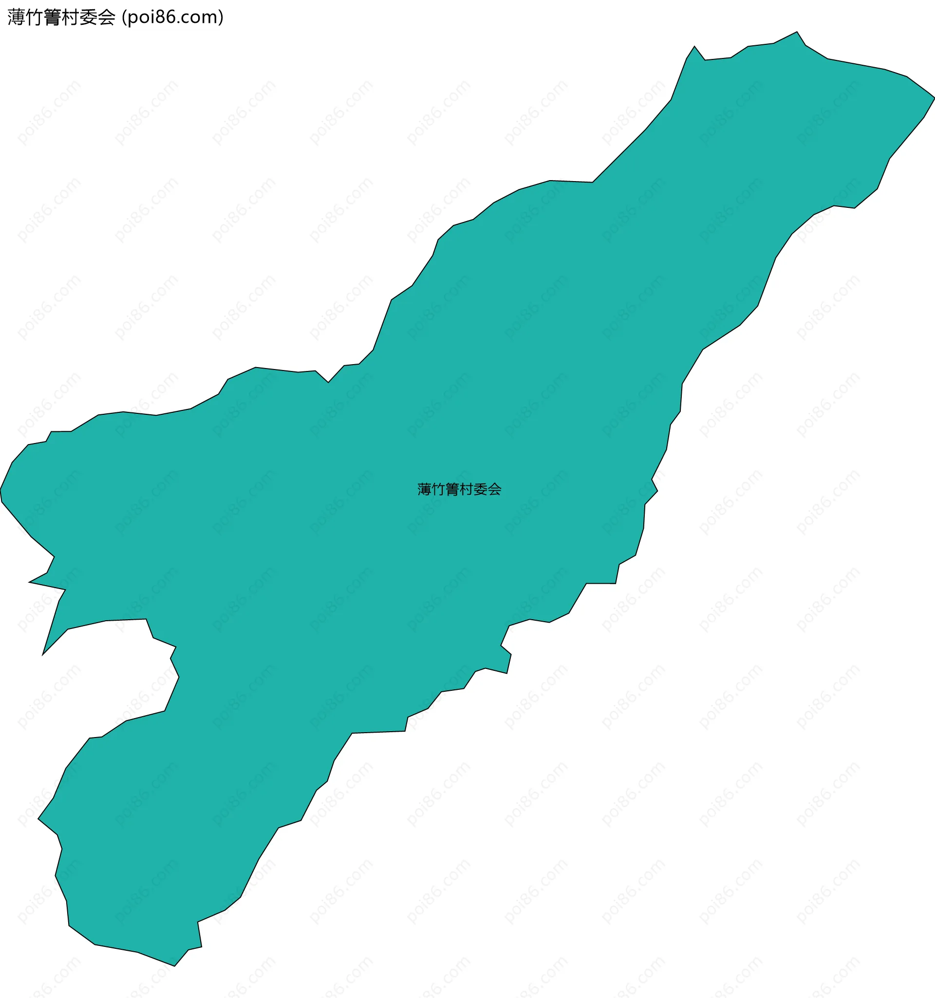 薄竹箐村委会边界地图