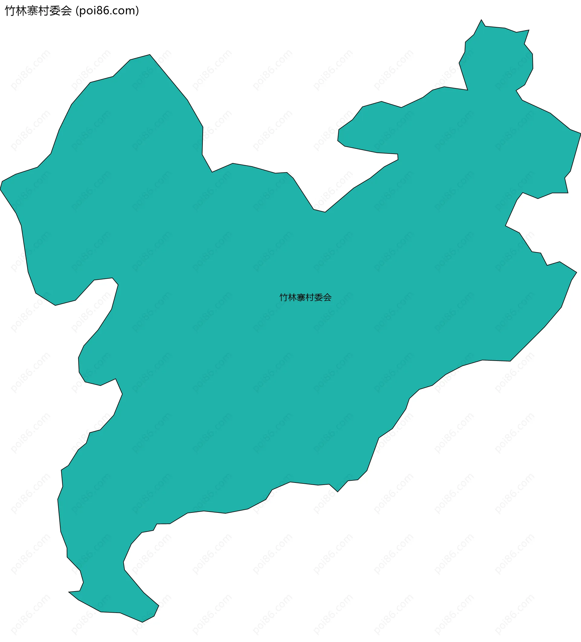 竹林寨村委会边界地图