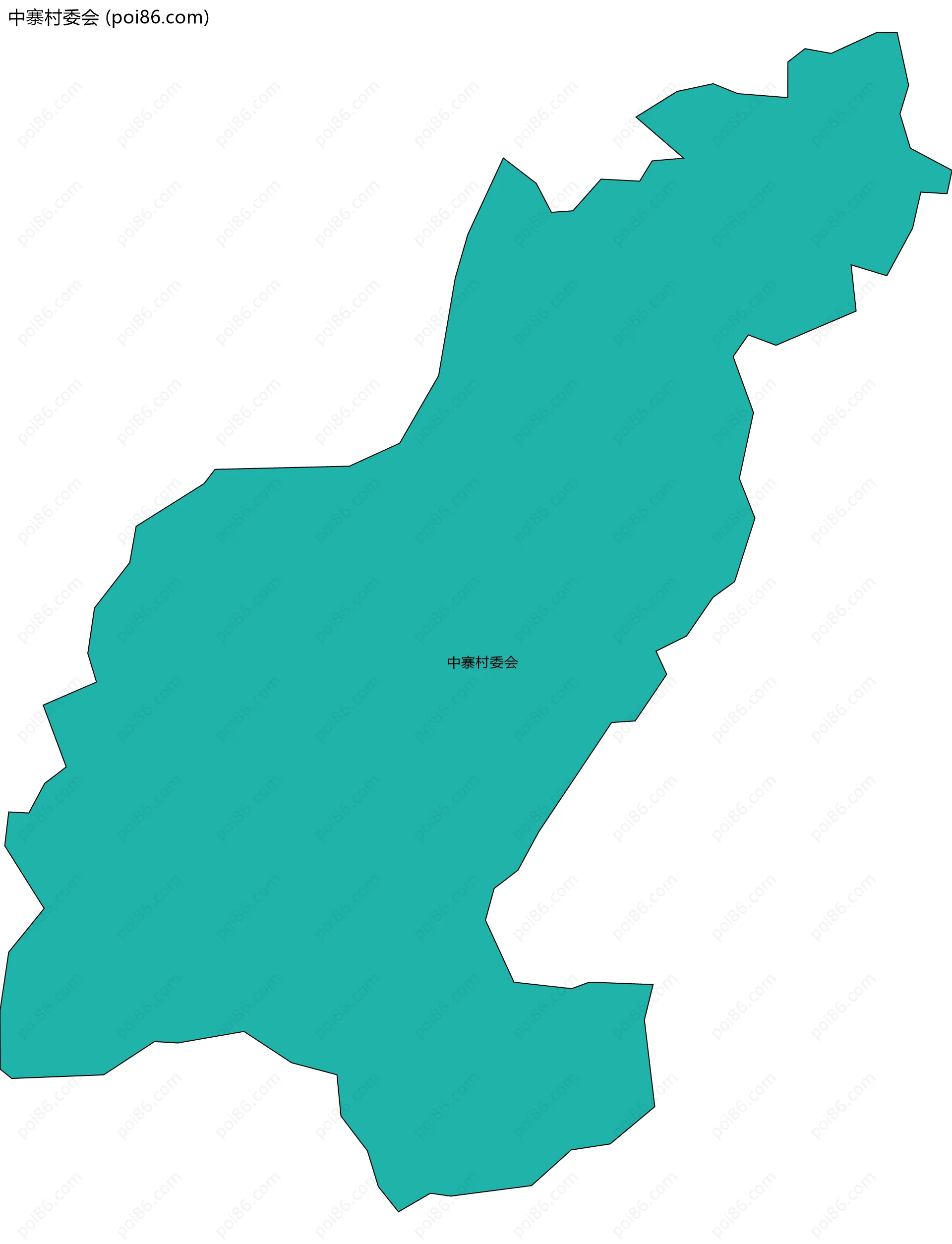 中寨村委会边界地图