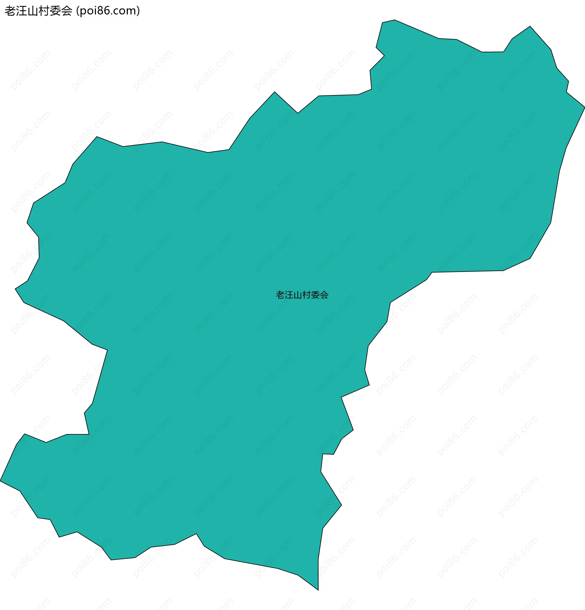 老汪山村委会边界地图