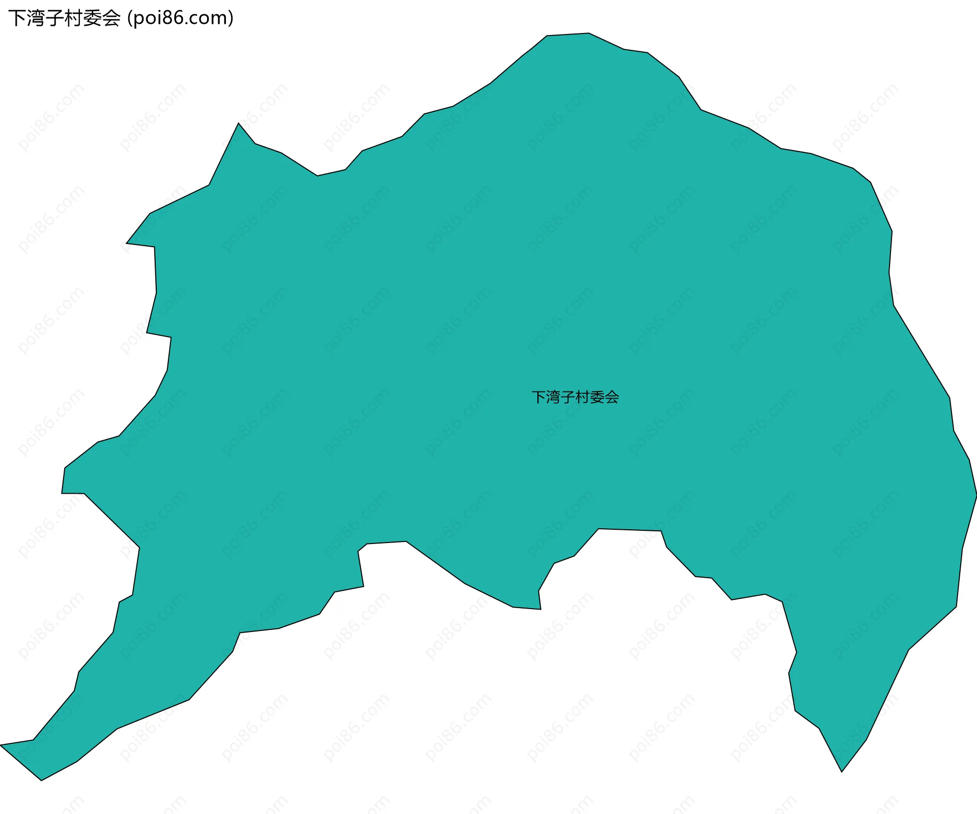 下湾子村委会边界地图