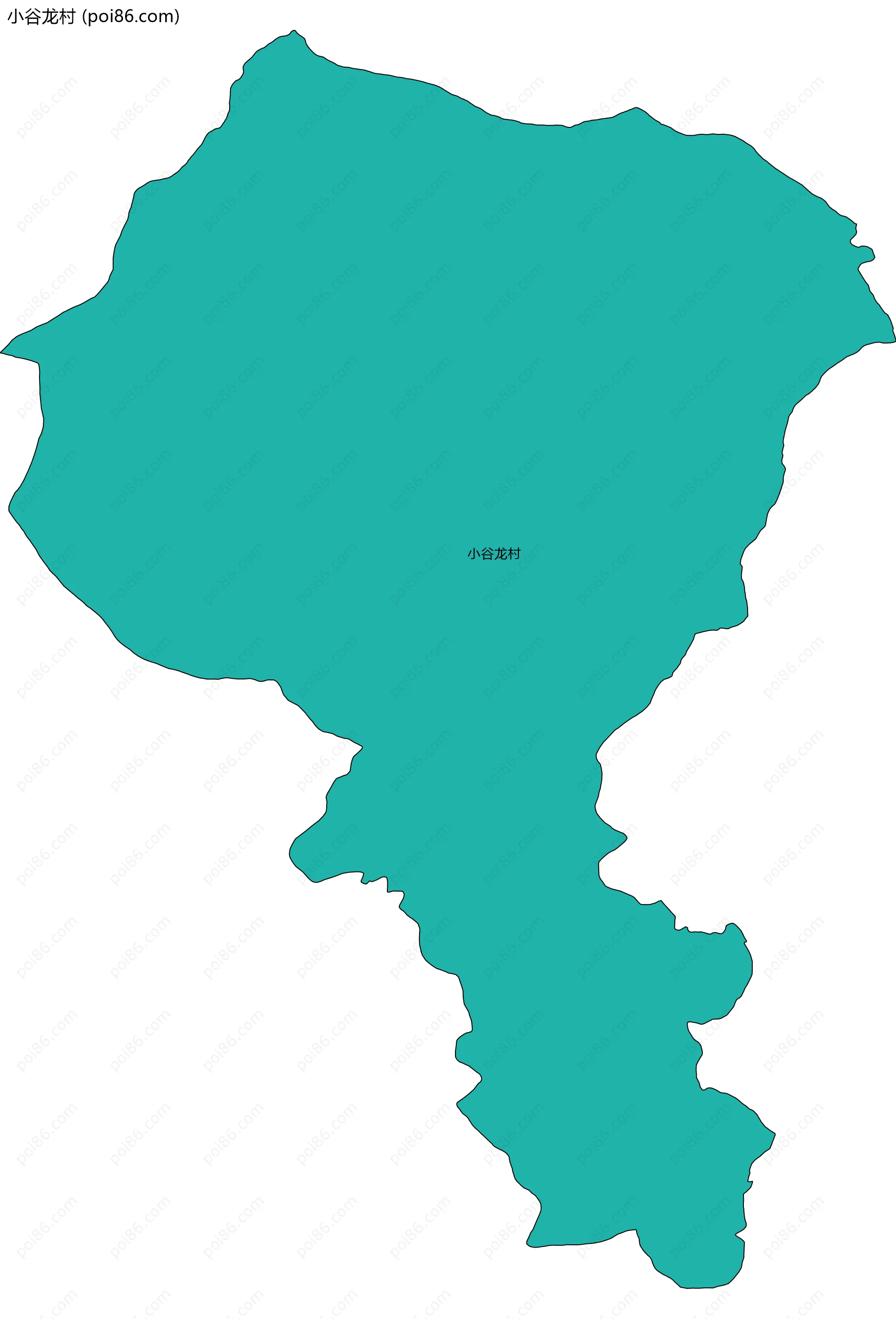 小谷龙村边界地图