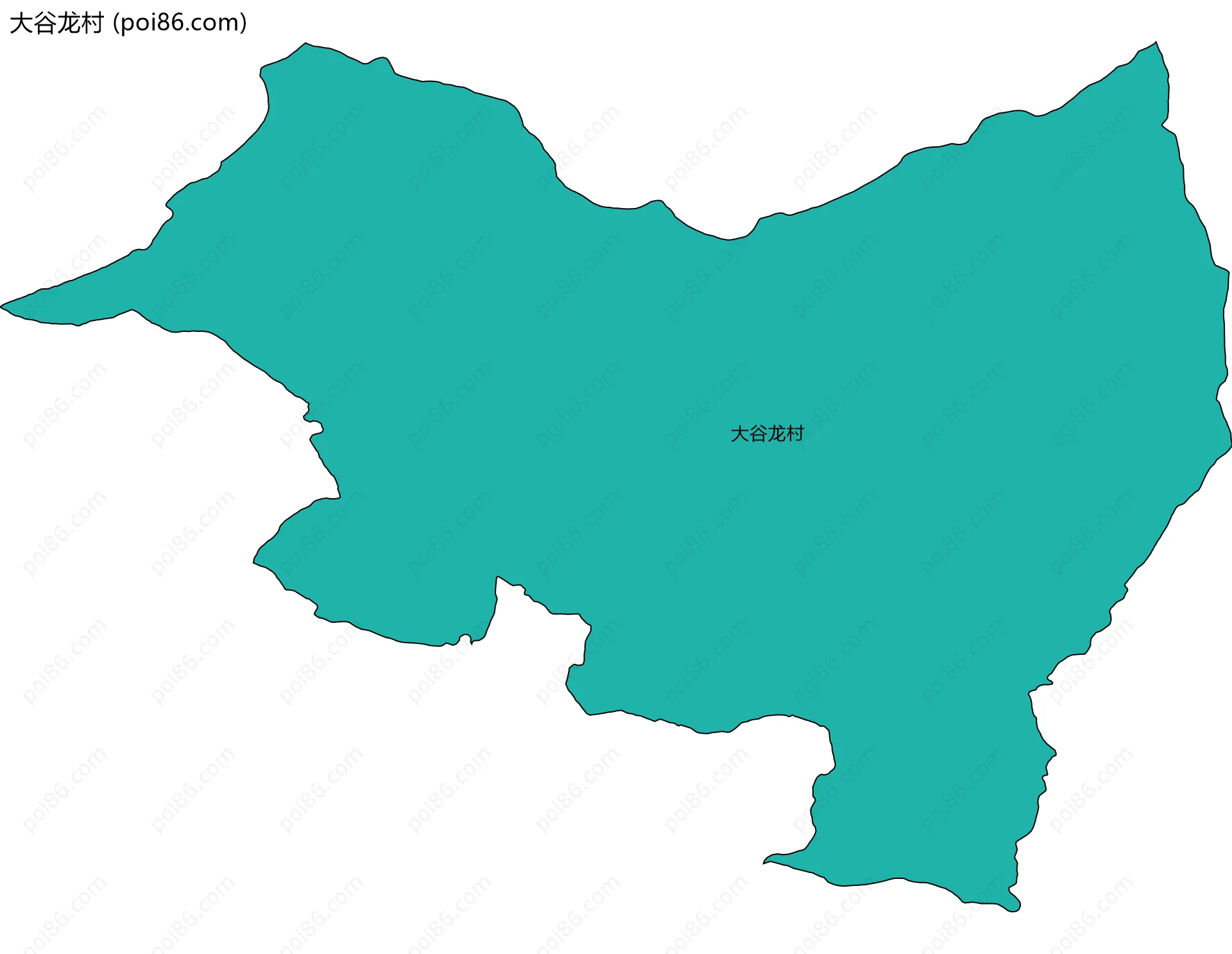大谷龙村边界地图