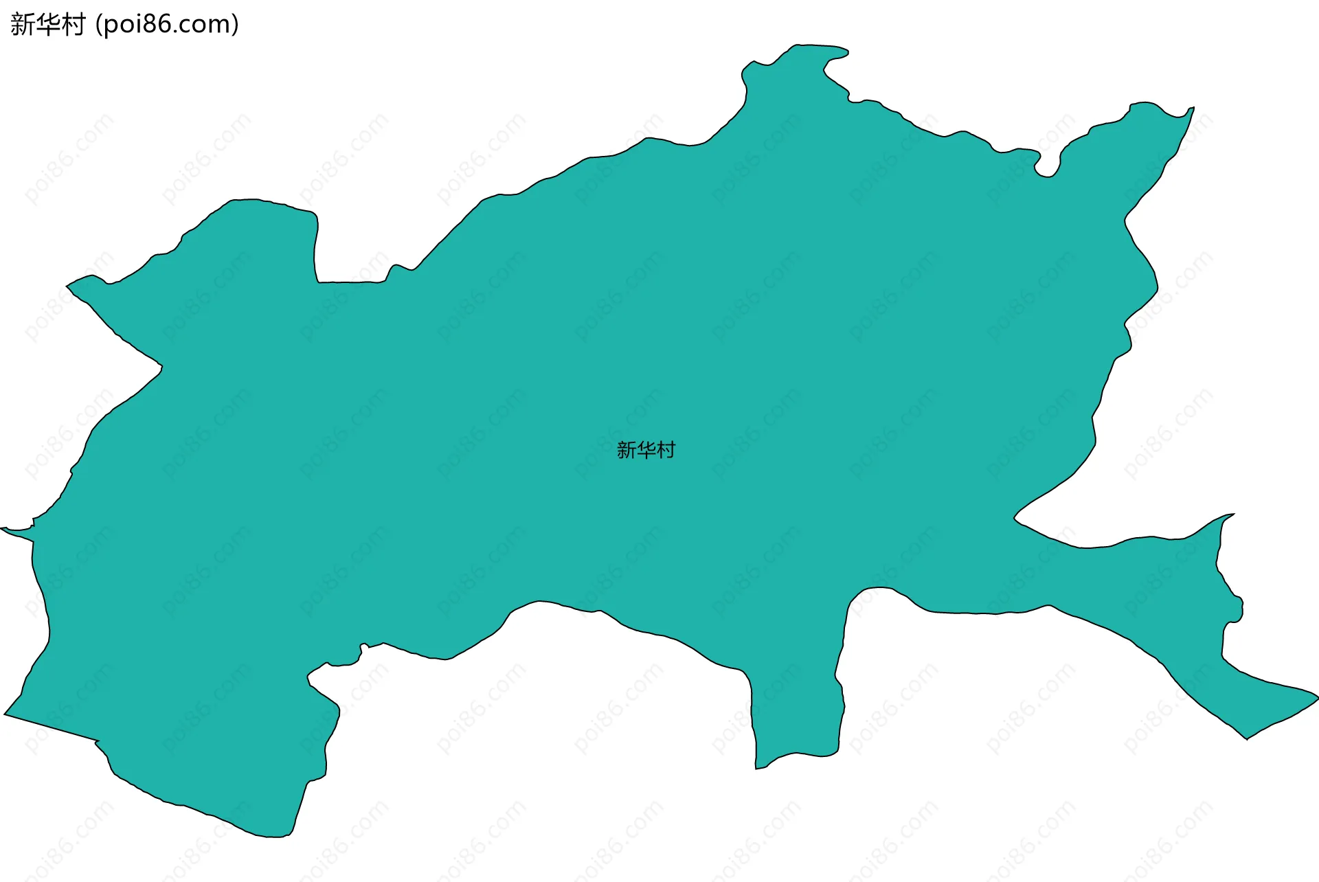新华村边界地图