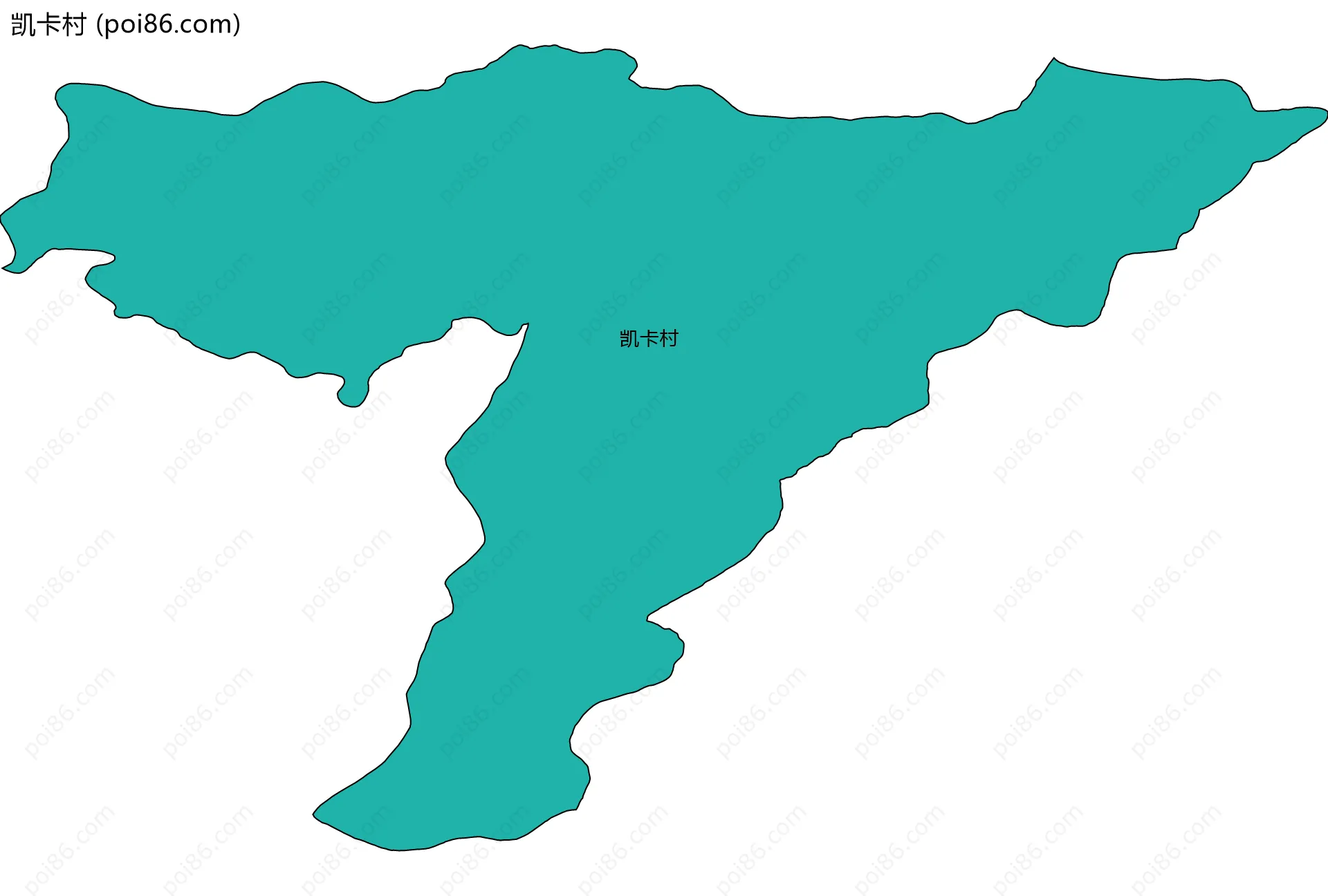 凯卡村边界地图
