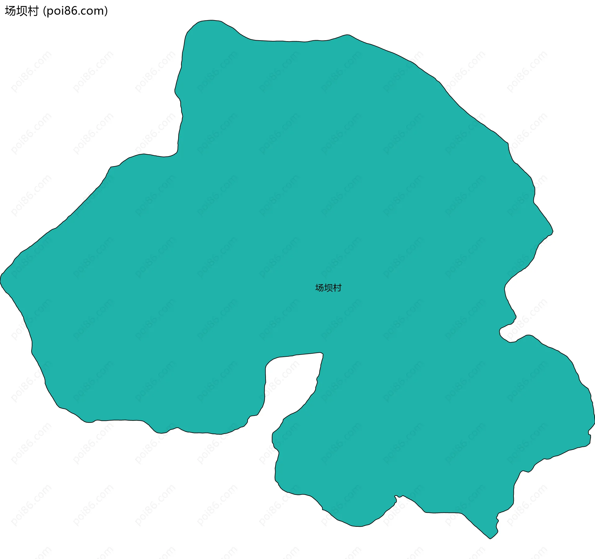 场坝村边界地图
