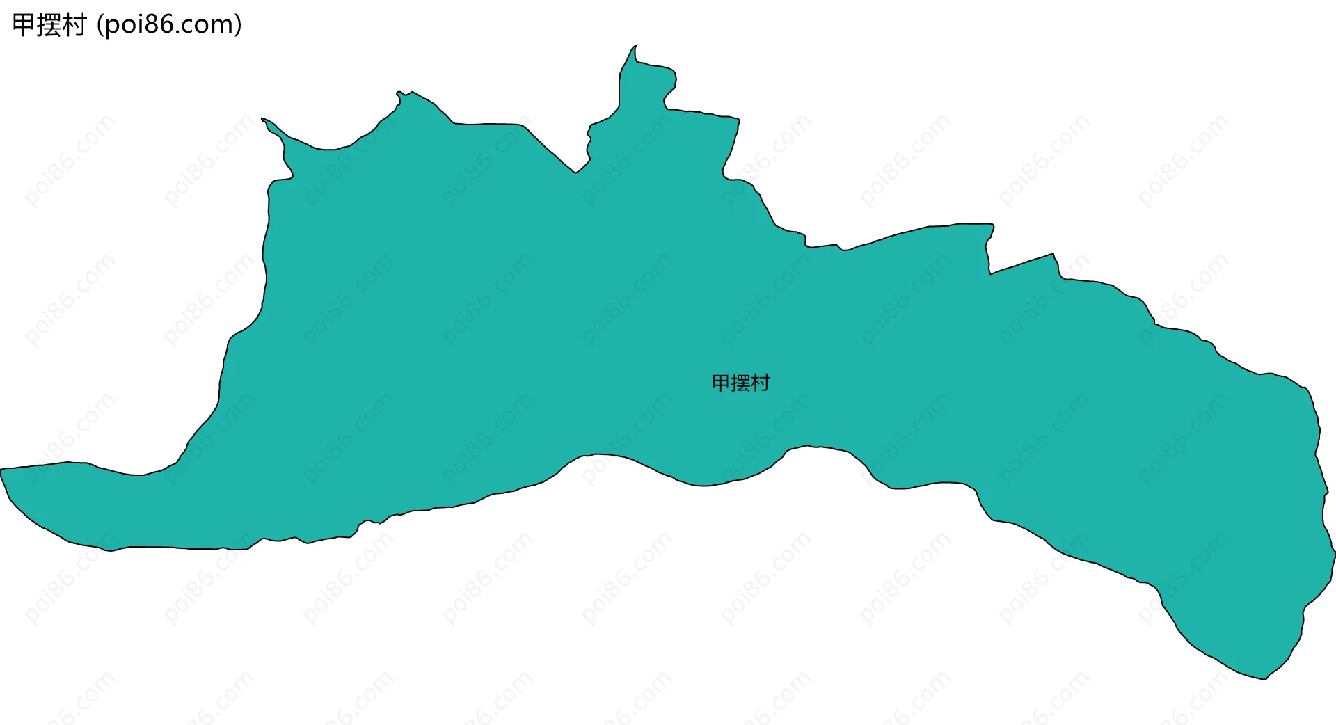 甲摆村边界地图
