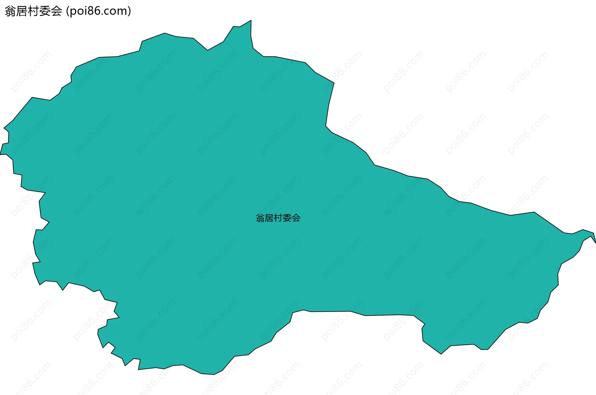 翁居村委会边界地图