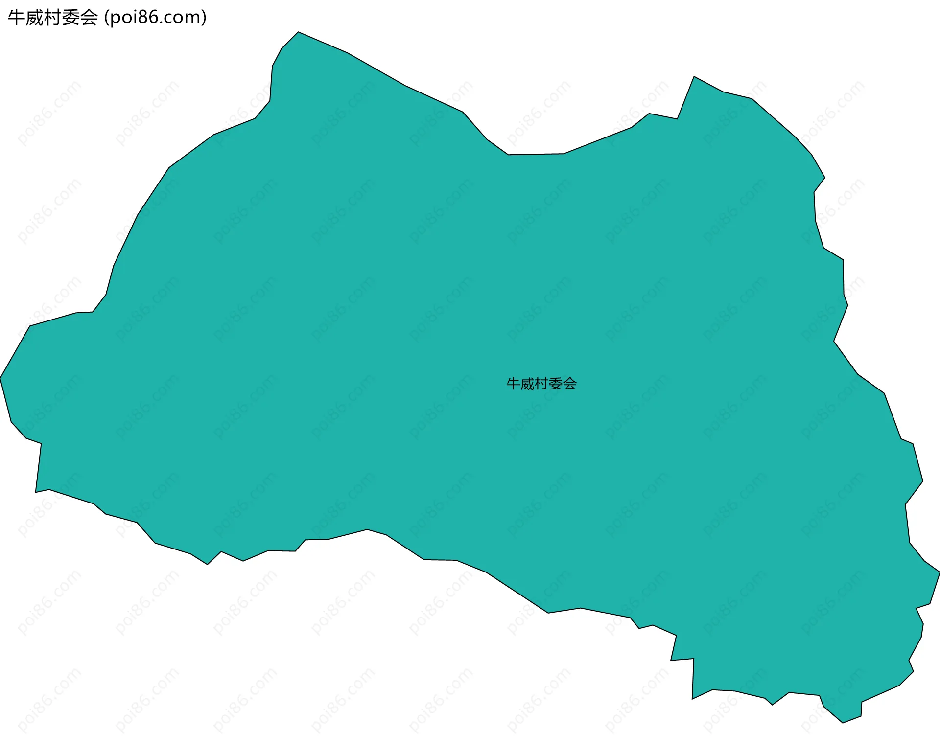 牛威村委会边界地图