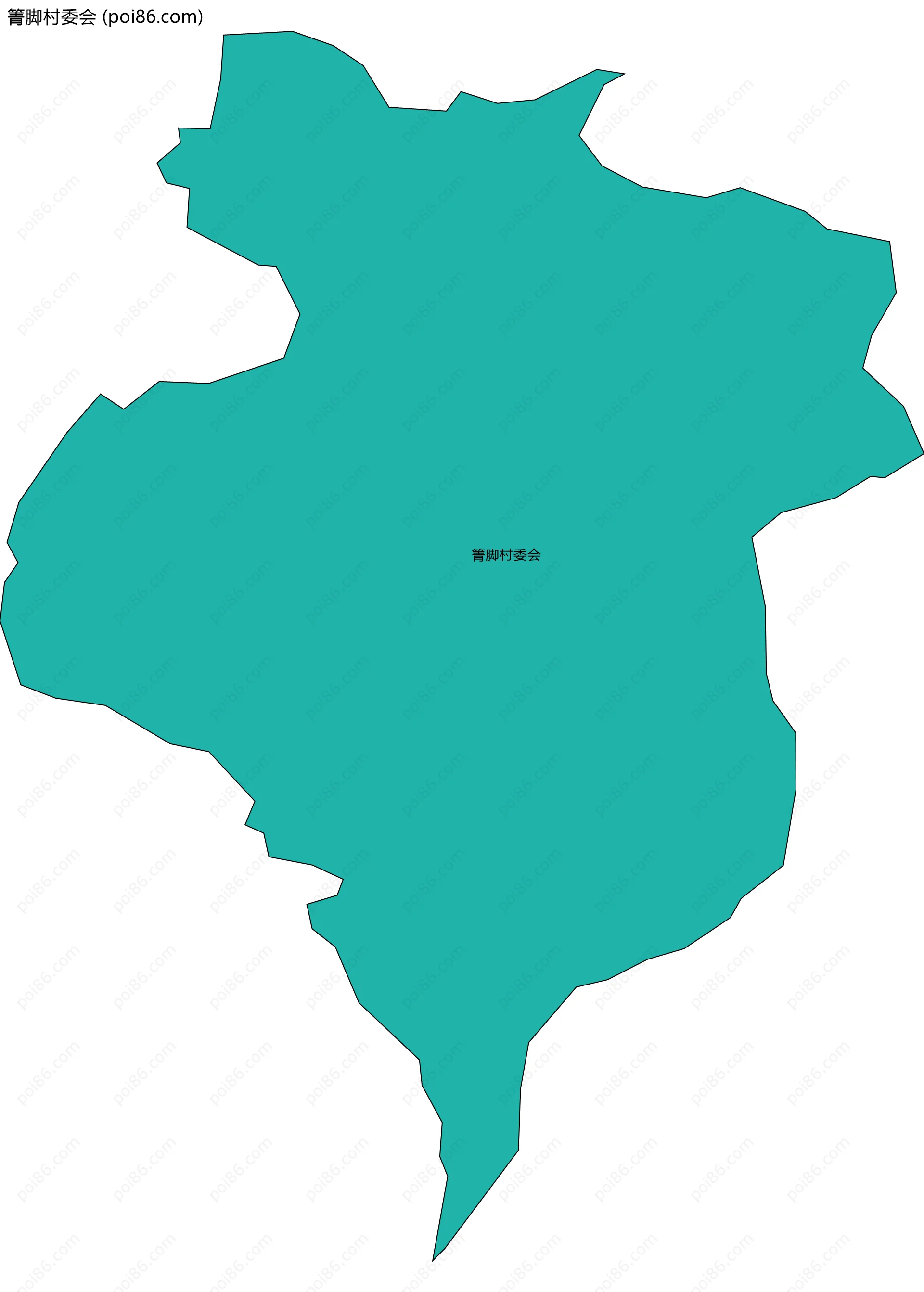 箐脚村委会边界地图