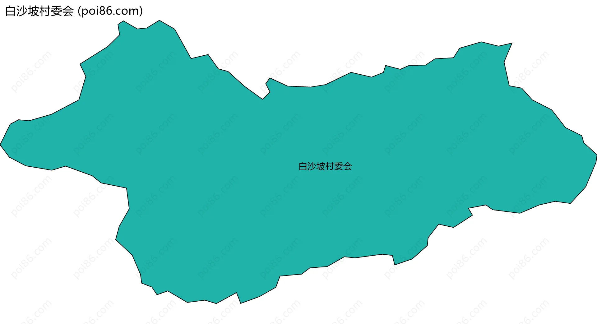 白沙坡村委会边界地图