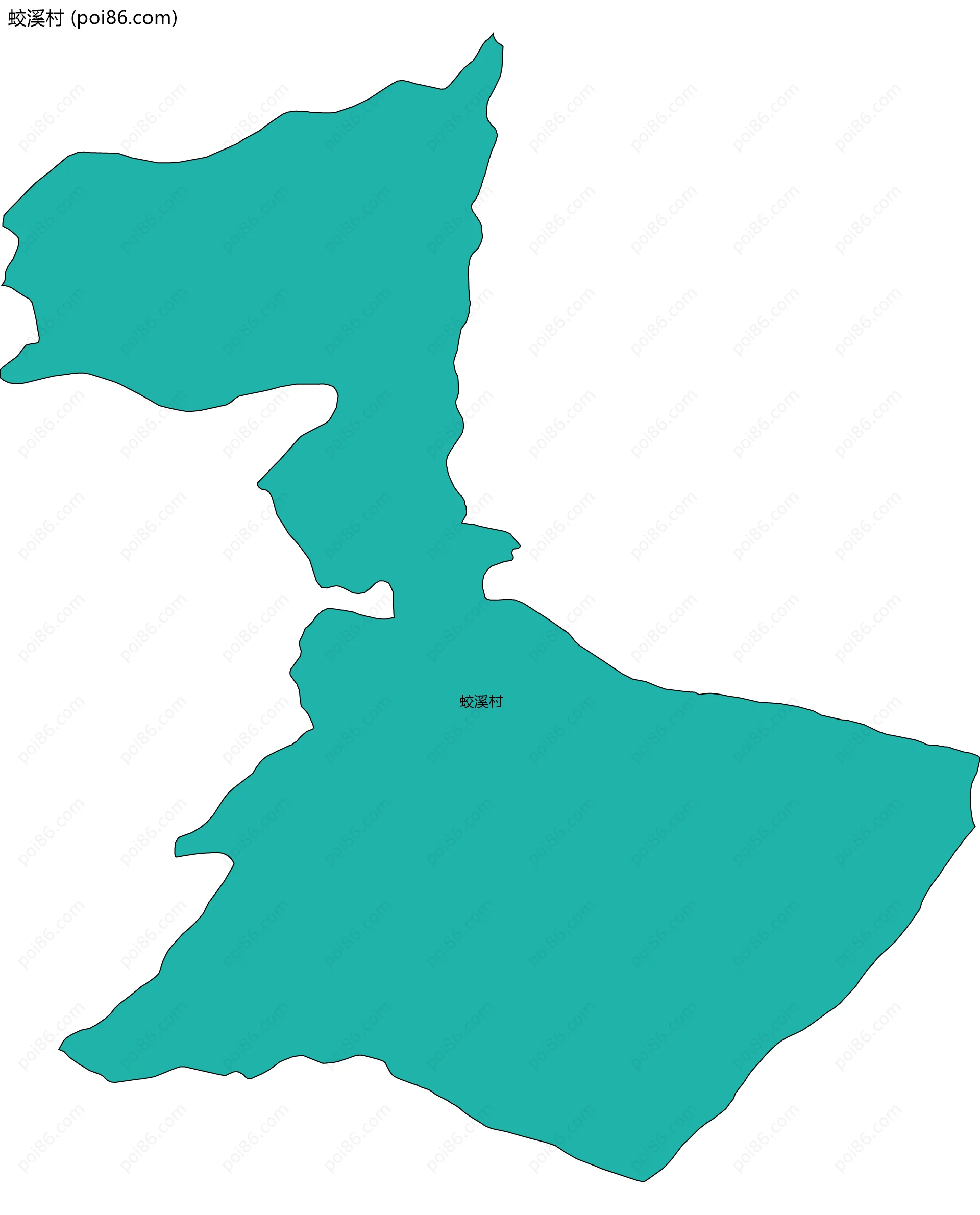 蛟溪村边界地图