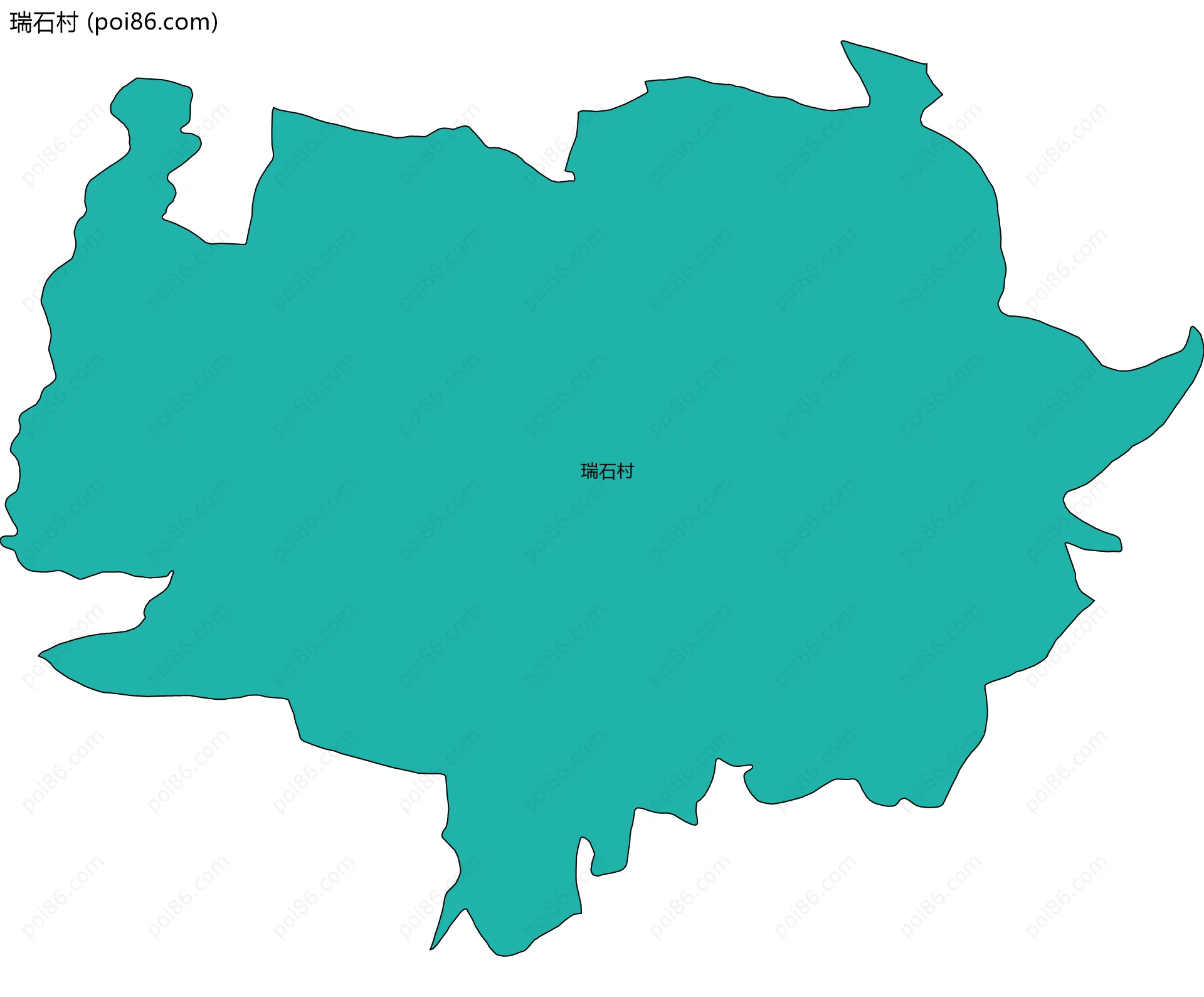 瑞石村边界地图