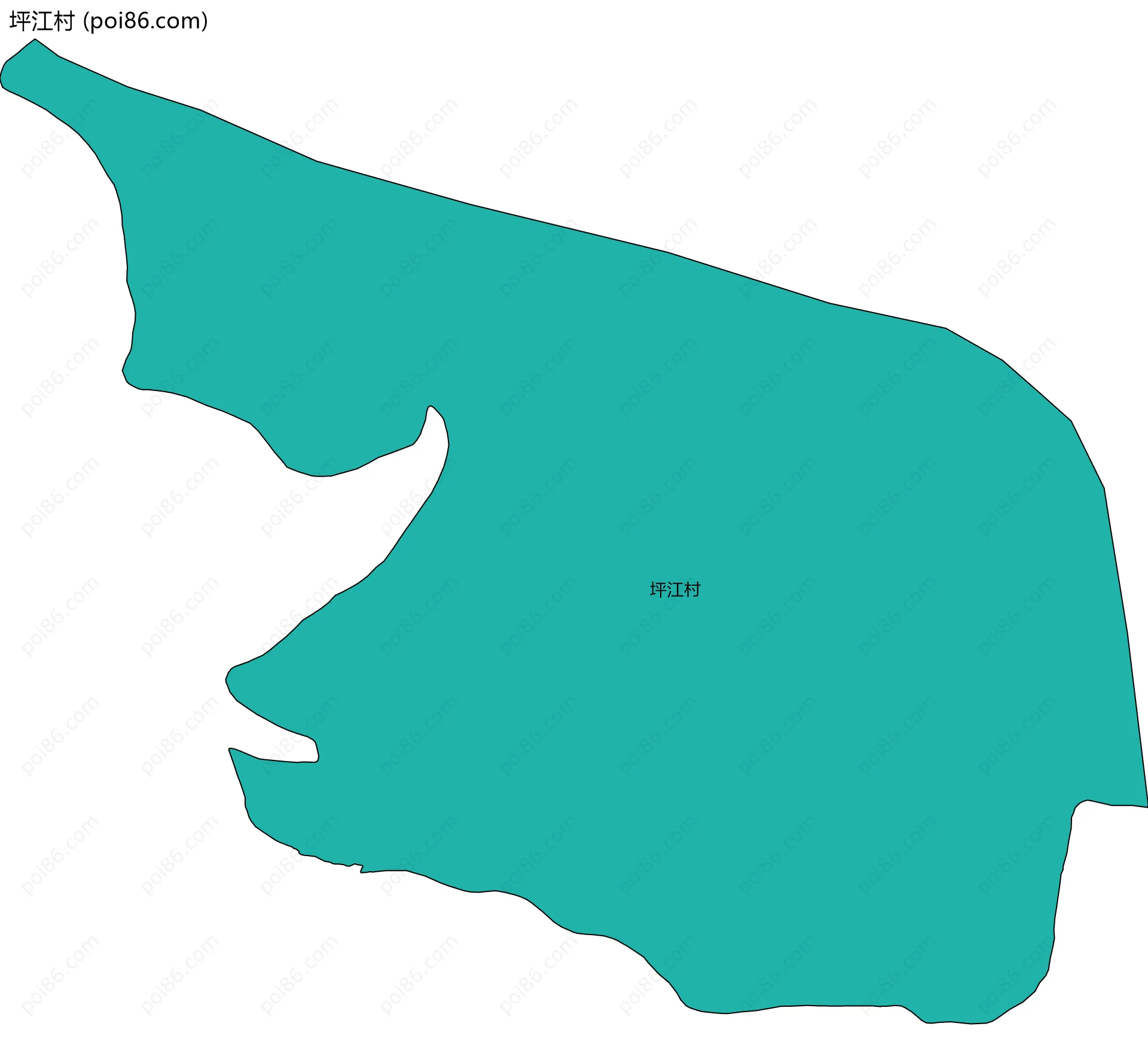坪江村边界地图