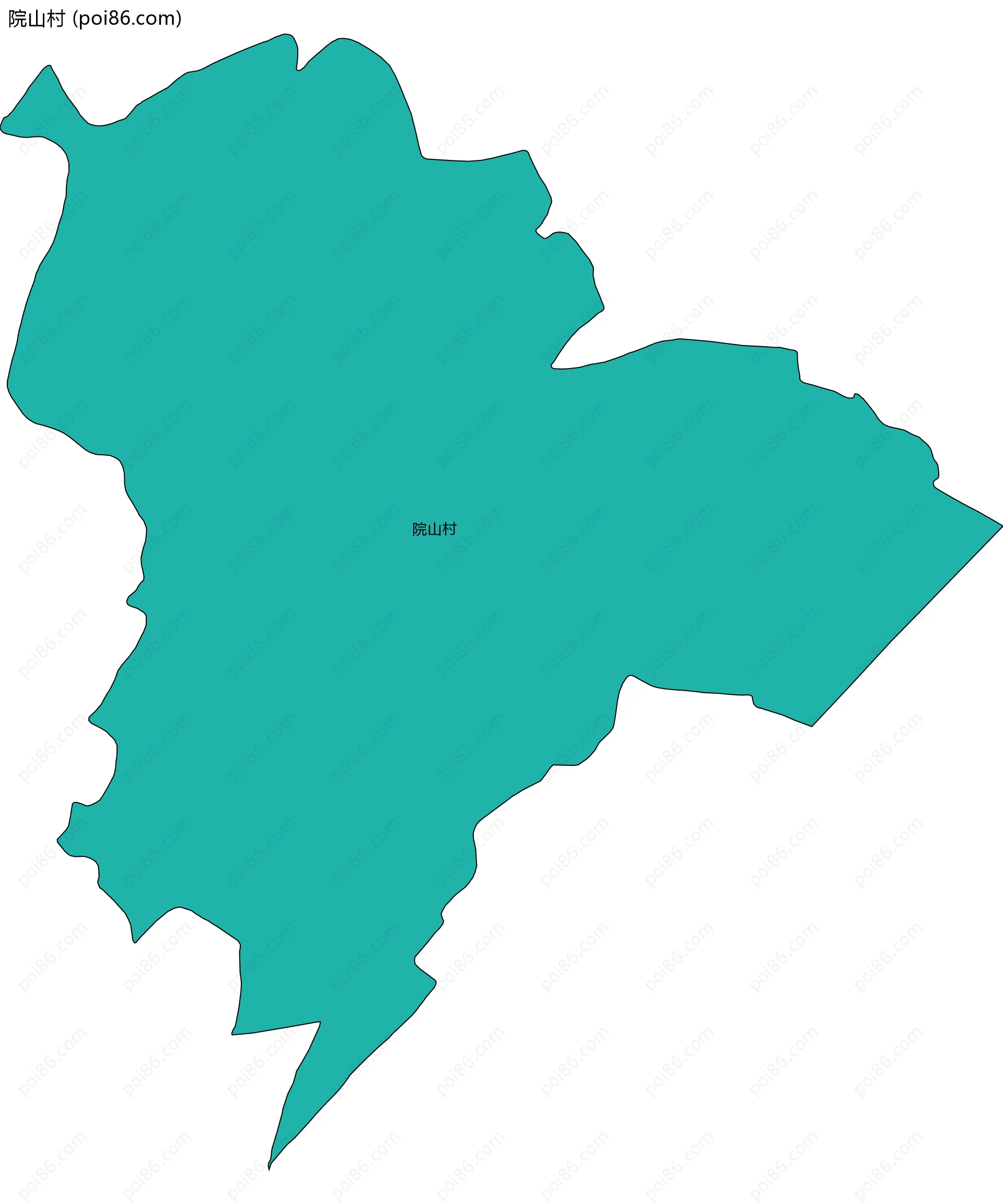 院山村边界地图