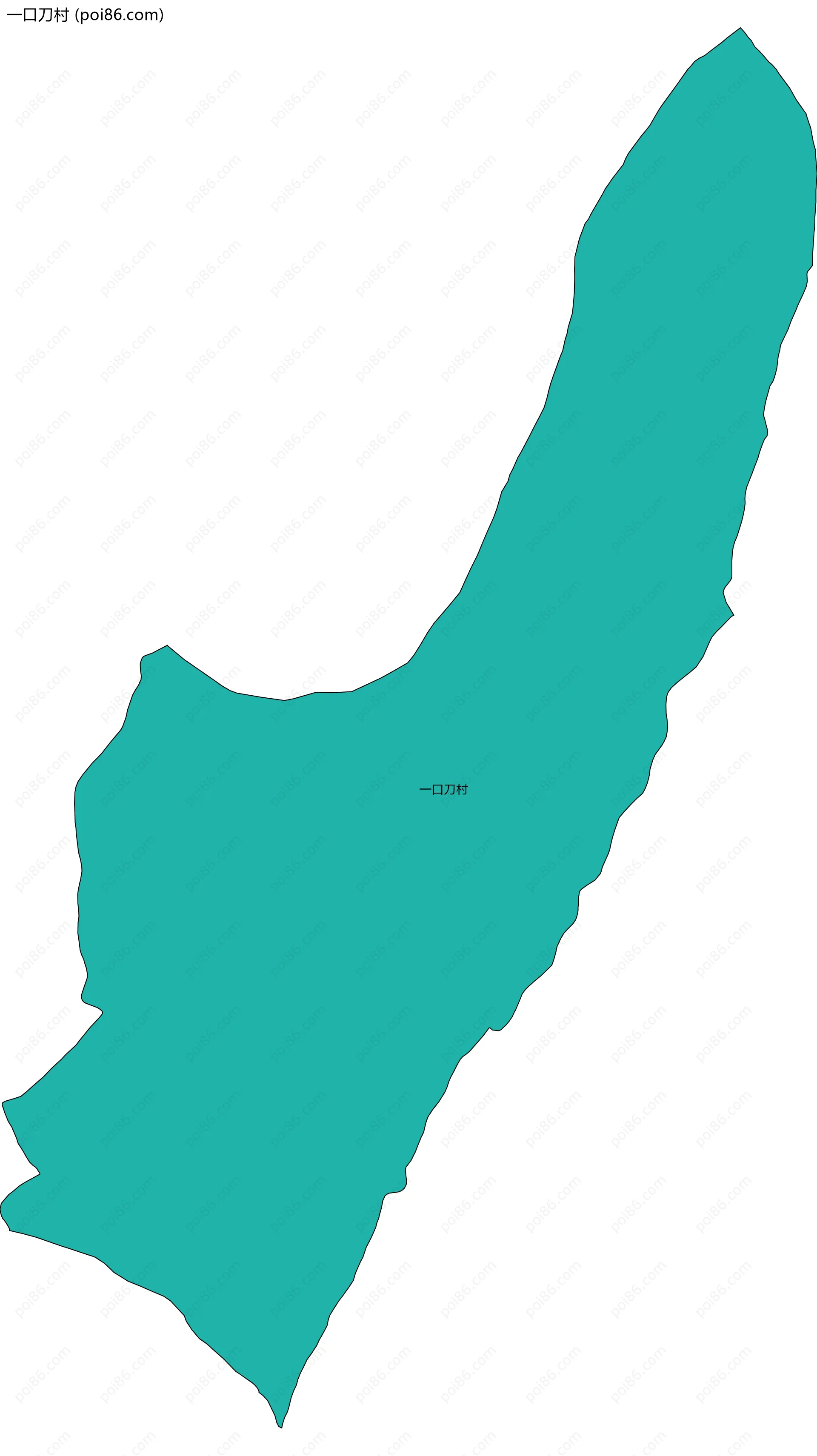 一口刀村边界地图