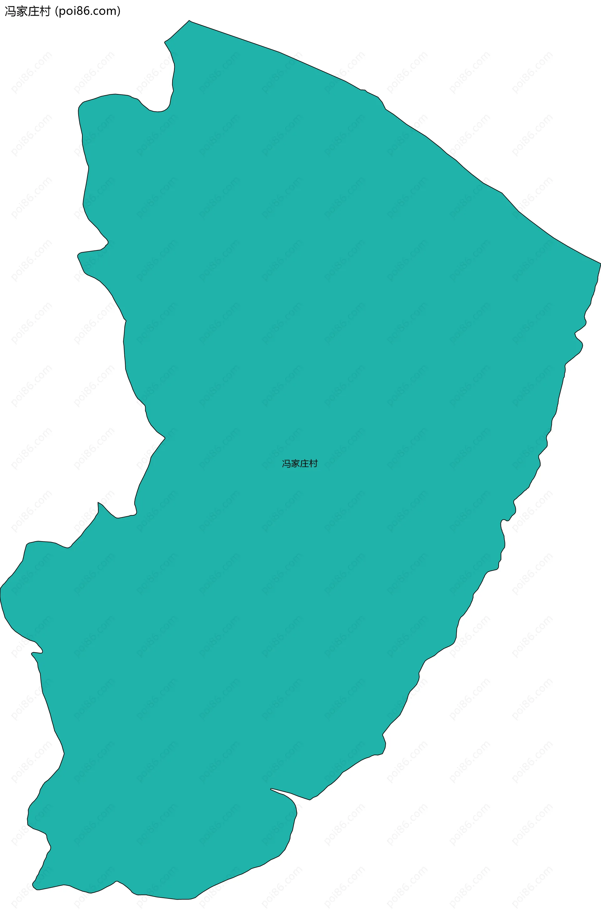 冯家庄村边界地图