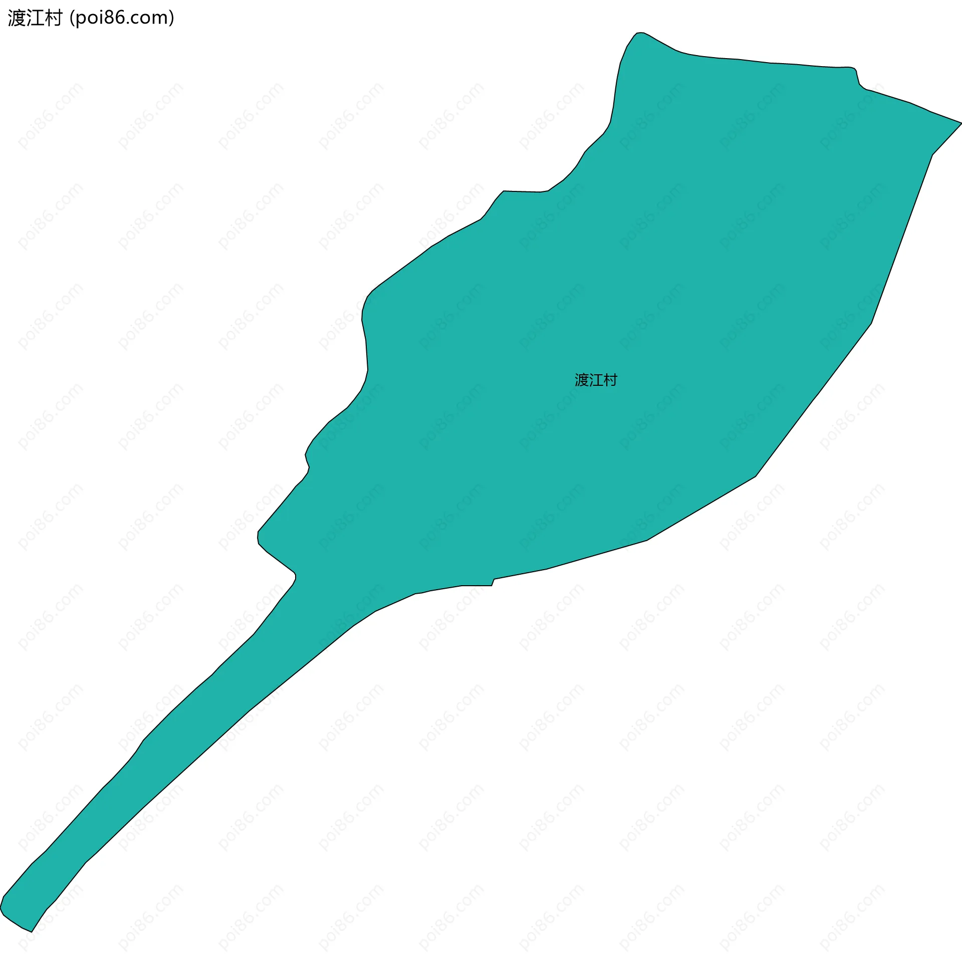 渡江村边界地图